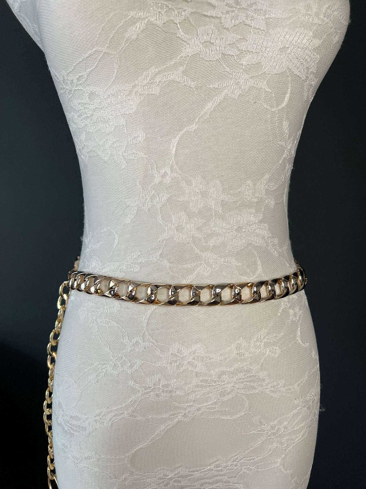 Champagne Gold Chain Belt, Family Matching Fashion Belt