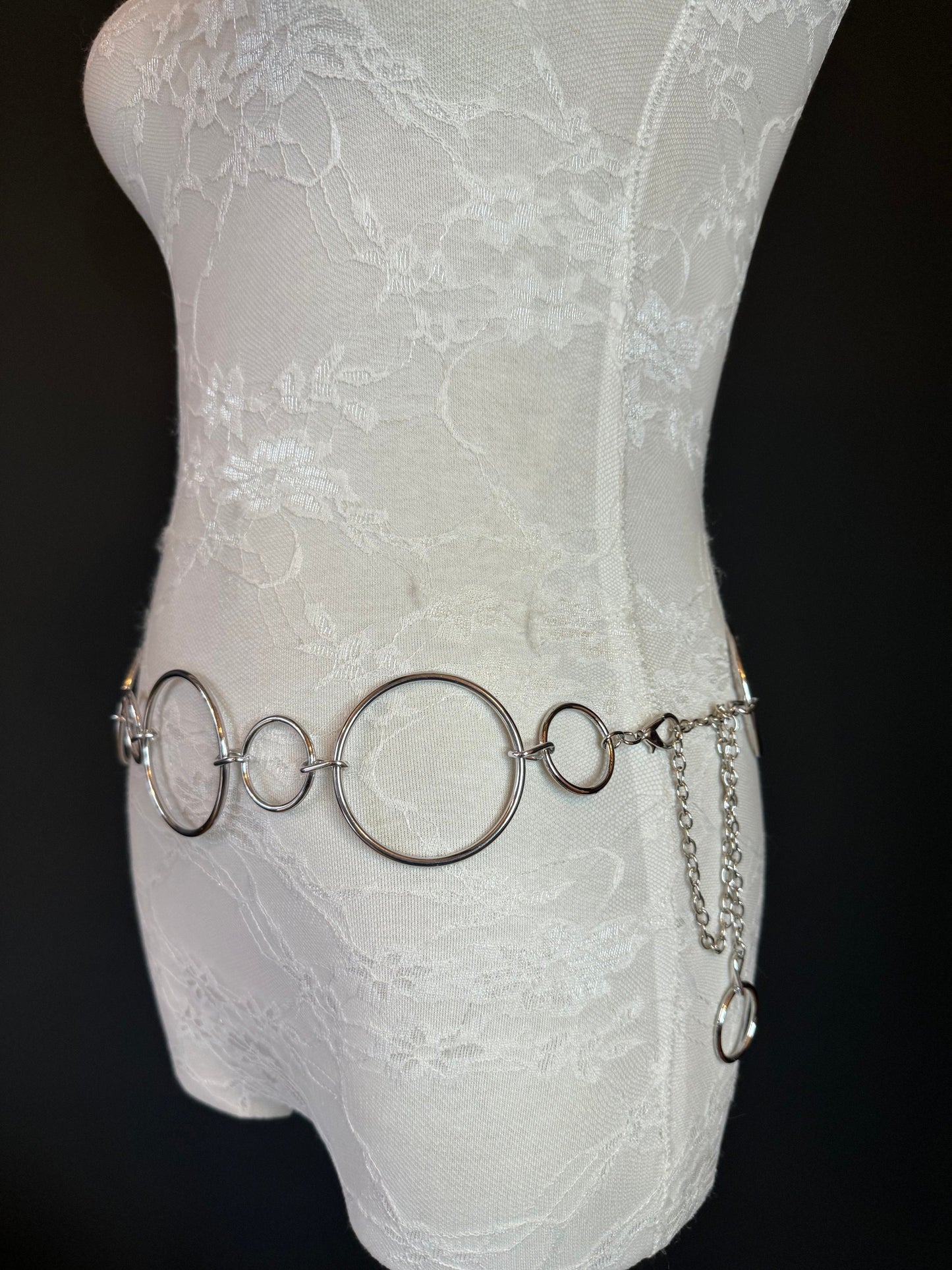 X-long Belt, Ring Belt, Fashion Belt, Silver Ring Belts, Silver or Gold, Waist sizes 18”-60”, Handmade, Swimwear, Dresses, Gift