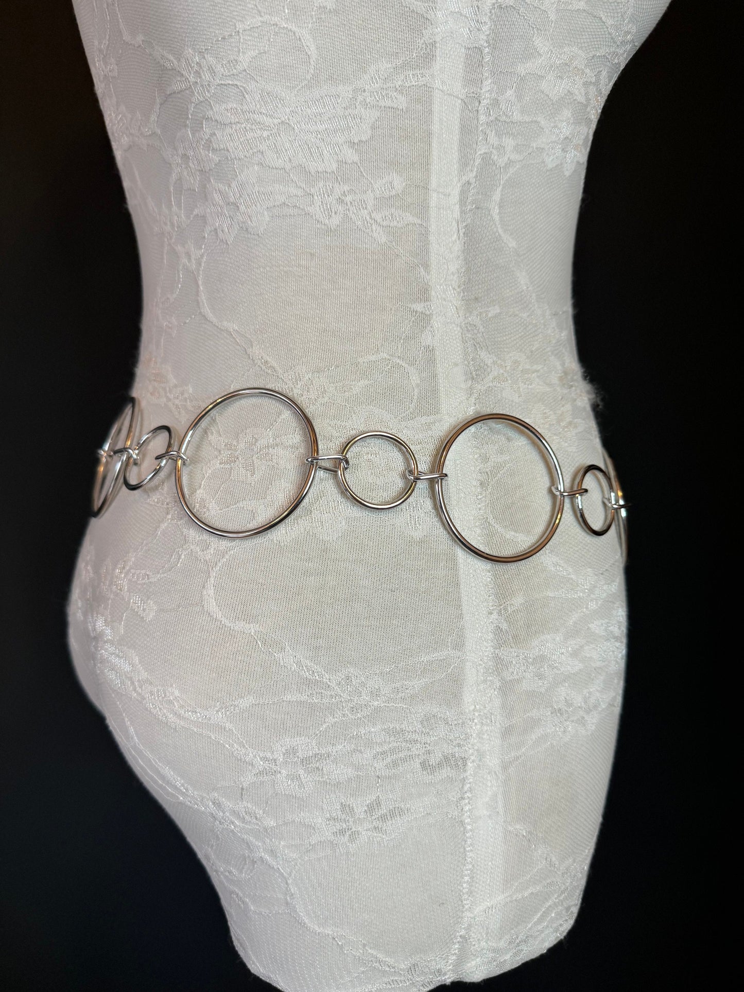 X-long Belt, Ring Belt, Fashion Belt, Silver Ring Belts, Silver or Gold, Waist sizes 18”-60”, Handmade, Swimwear, Dresses, Gift