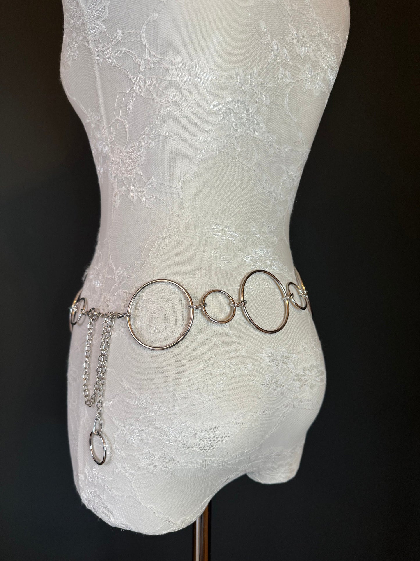 X-long Belt, Ring Belt, Fashion Belt, Silver Ring Belts, Silver or Gold, Waist sizes 18”-60”, Handmade, Swimwear, Dresses, Gift