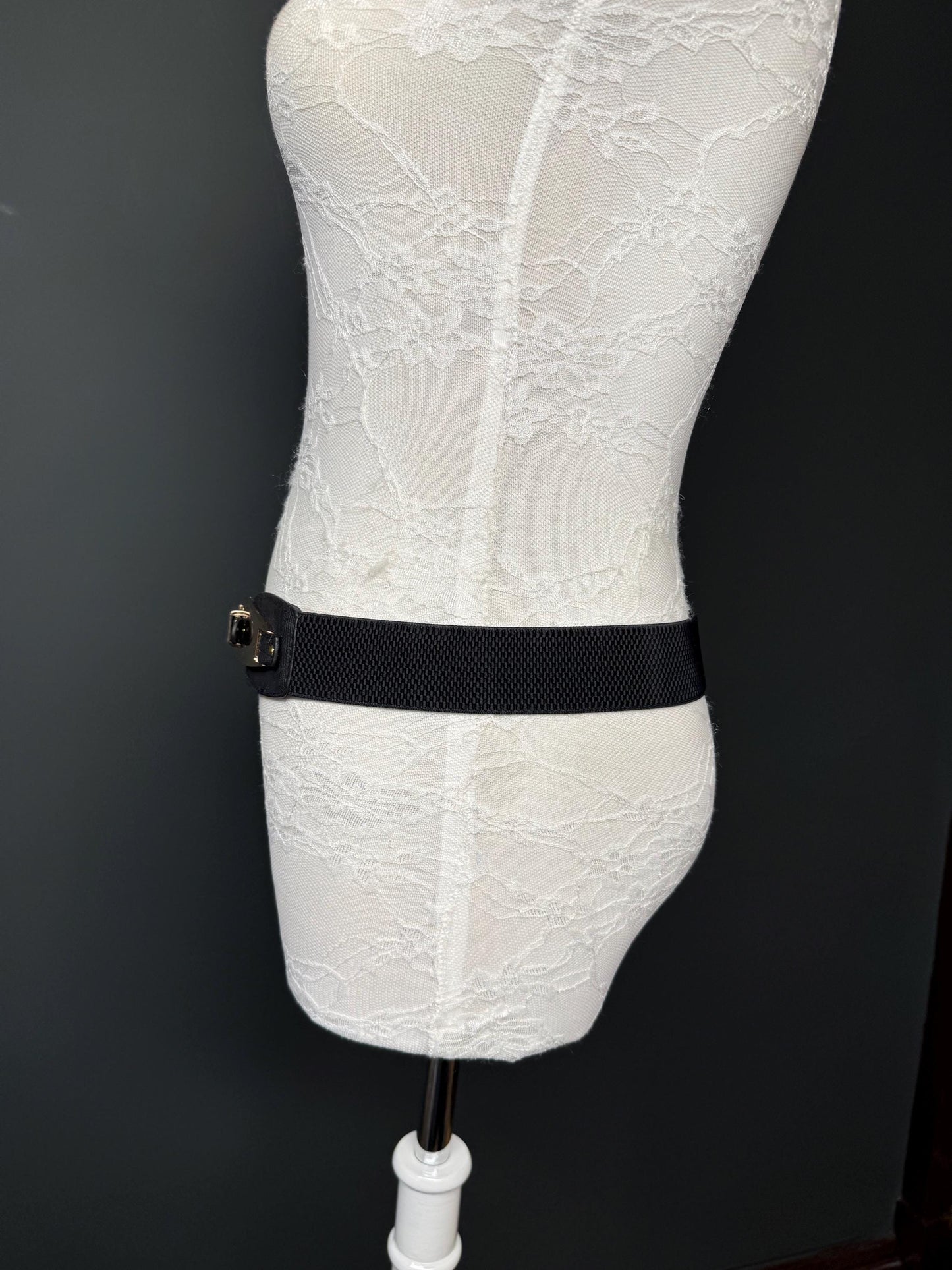 Black Woven Elastic Buckle Belt, Hand-made, Stretch Belt, Quality, 1.5”, Unique Belt, Fastening Belt, Festival, Dress, Tops, Resort, Beach