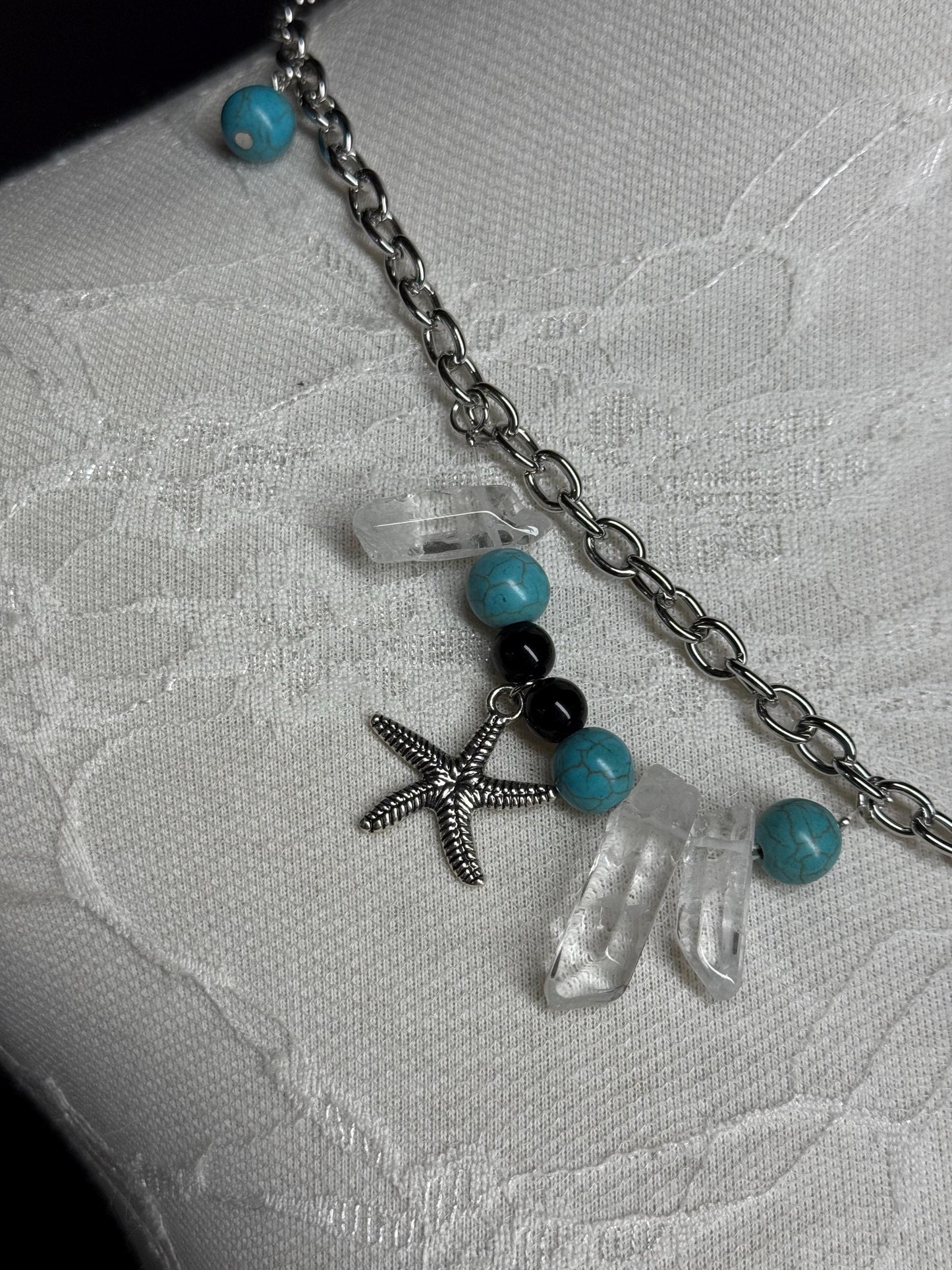 Starfish, Beaded Necklace, Beads, High Quality, Chain Necklace, Shells, Fashion, FAN Design, Gift, Beach, Resort, Gift, Festival
