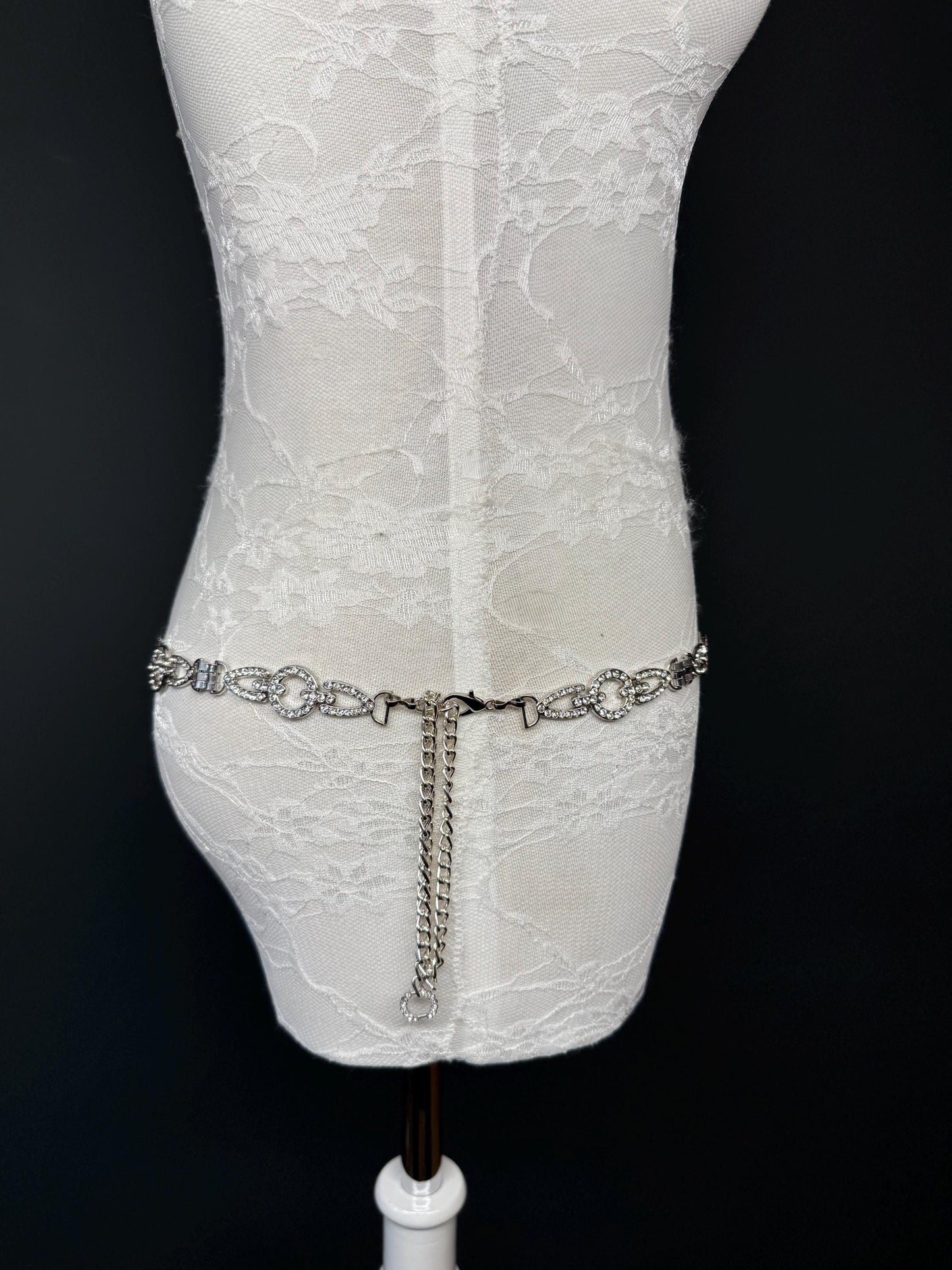 Stunning Rhinestone Belt, Diamanté Belt, Swimwear, 18”-60”, Dresses, Limited Edition, FAN Design, Belt, Dress Belt, Gift, Silver, Bridal