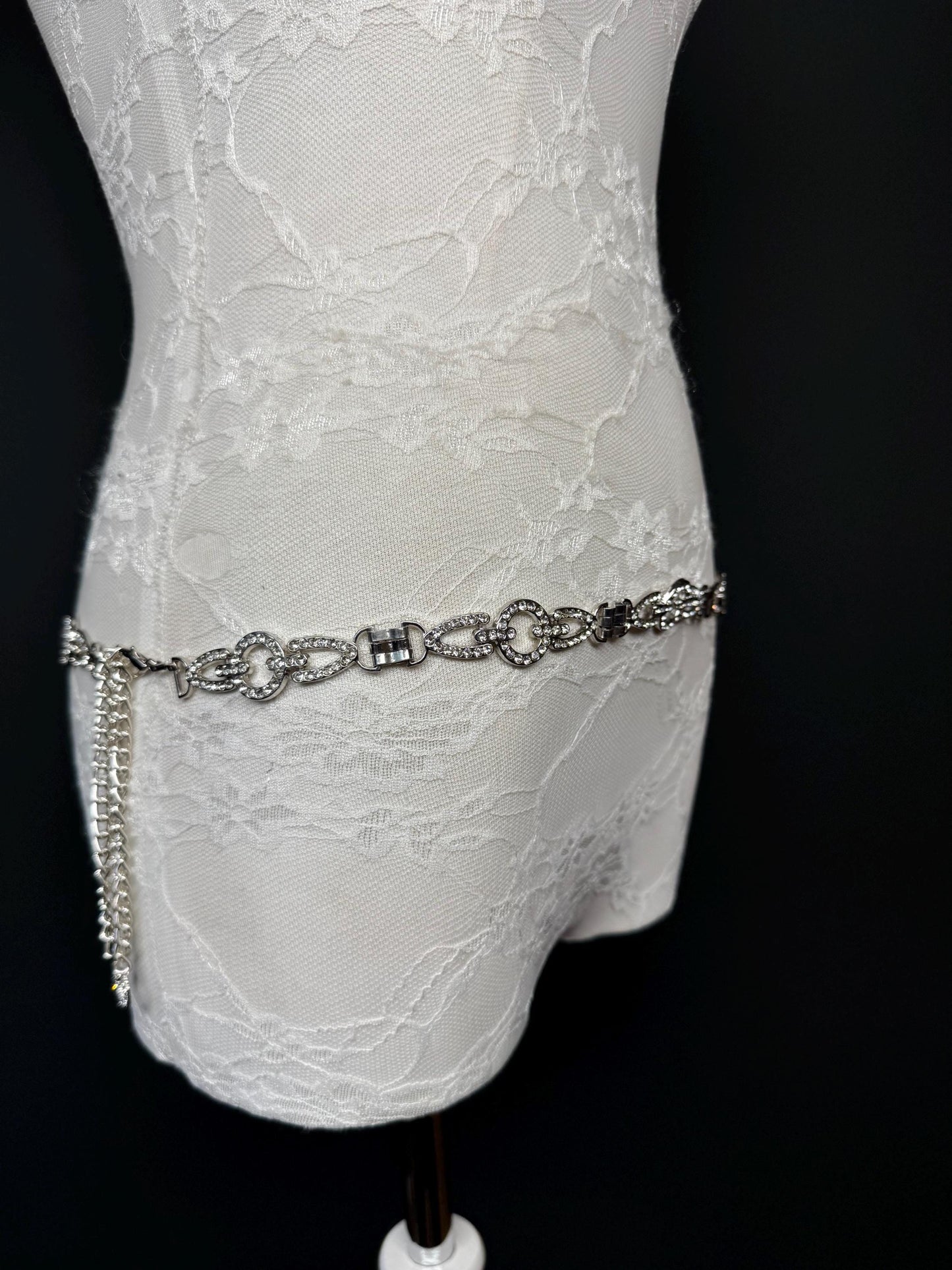 Stunning Rhinestone Belt, Diamanté Belt, Swimwear, 18”-60”, Dresses, Limited Edition, FAN Design, Belt, Dress Belt, Gift, Silver, Bridal