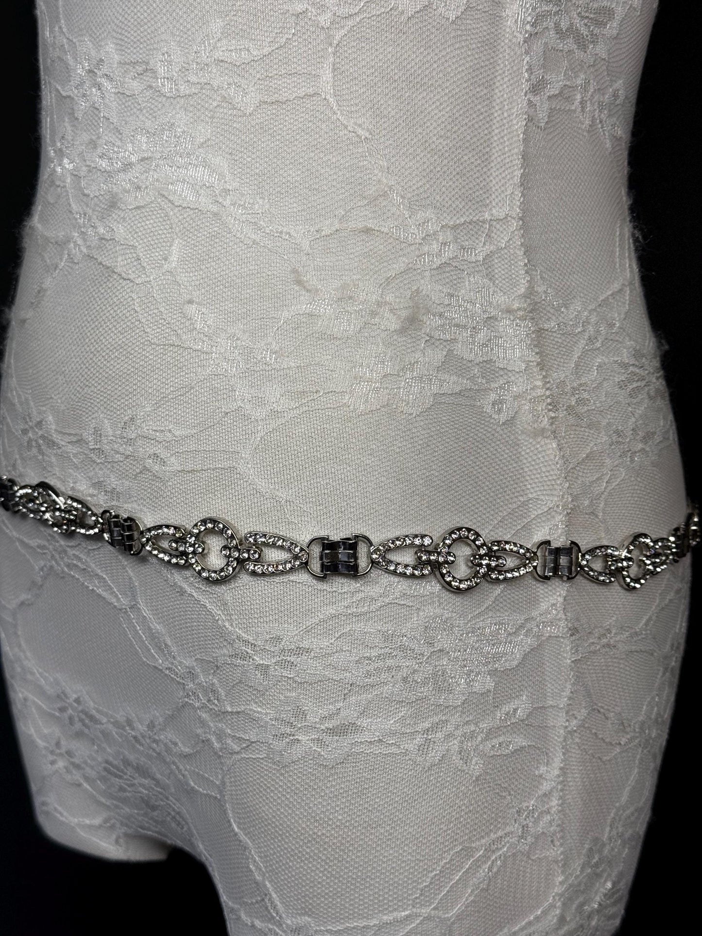 Stunning Rhinestone Belt, Diamanté Belt, Swimwear, 18”-60”, Dresses, Limited Edition, FAN Design, Belt, Dress Belt, Gift, Silver, Bridal