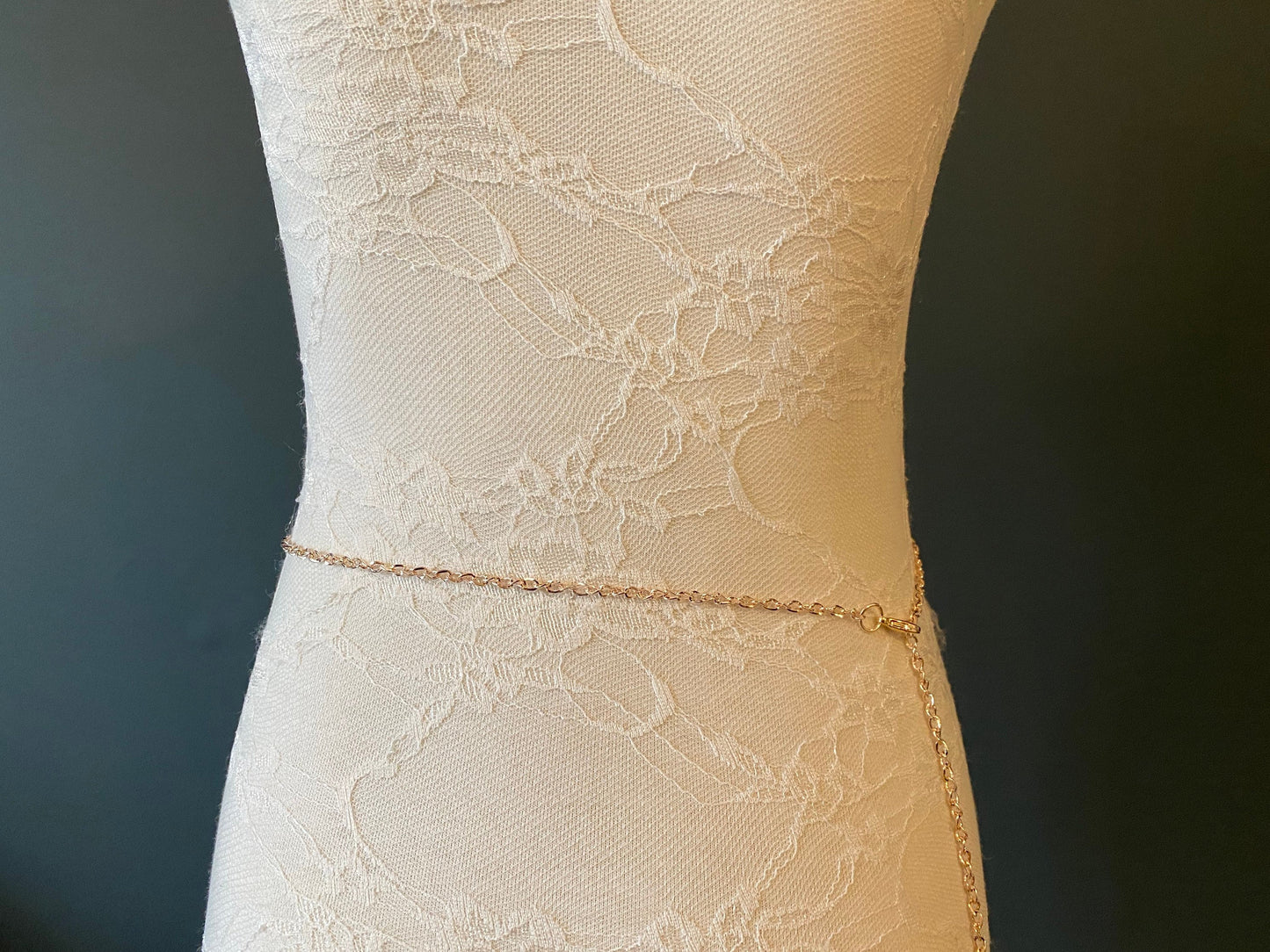X-long Rose Gold Chain Belt, Quality Chain Belt, Rose Gold Finish, Teen Size, 18”-60”, Swimwear, Thin Chain Belt