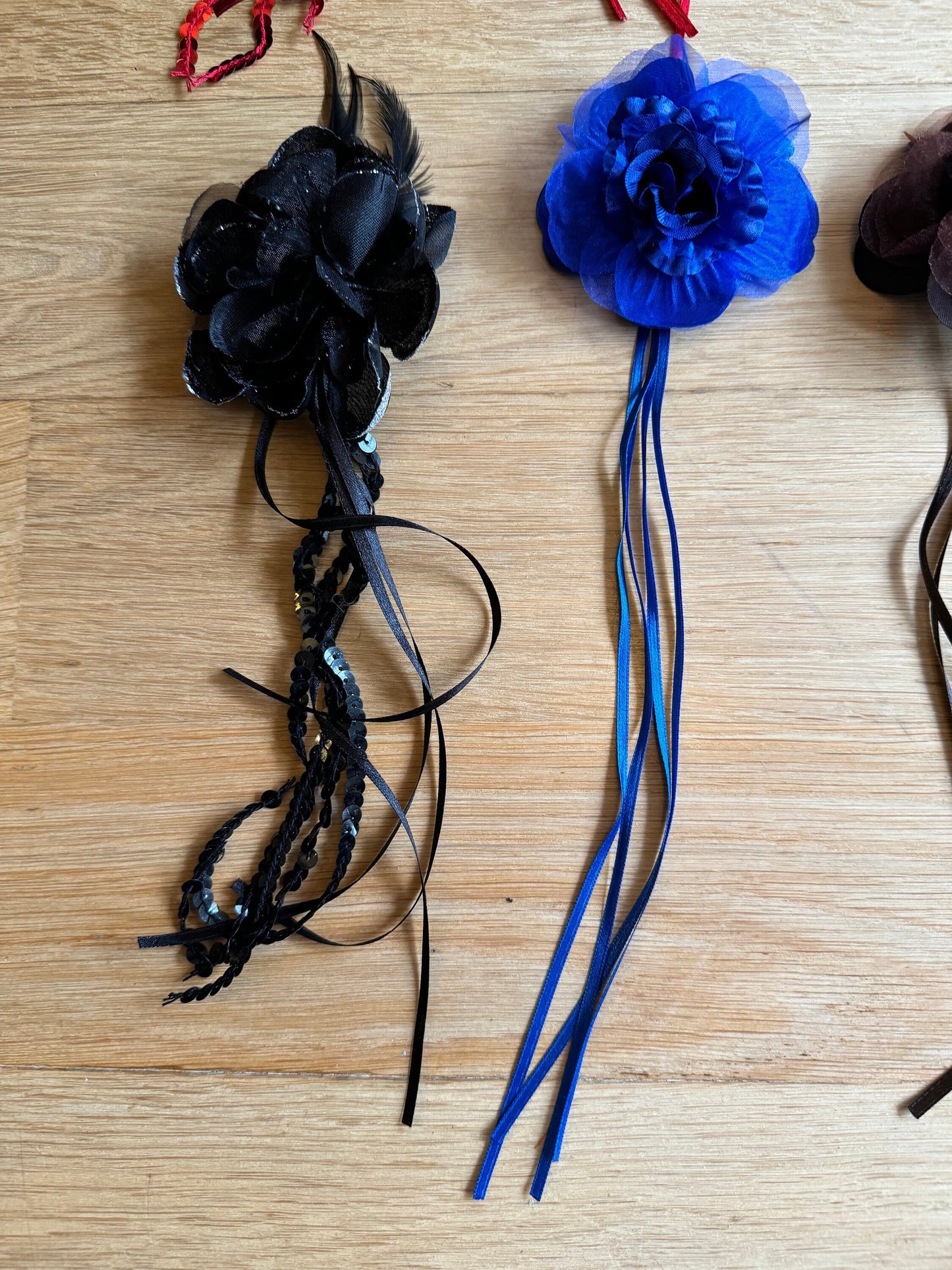 Pin-On Corsage Flower, Dress and Hat Embellishment, 10 Colours