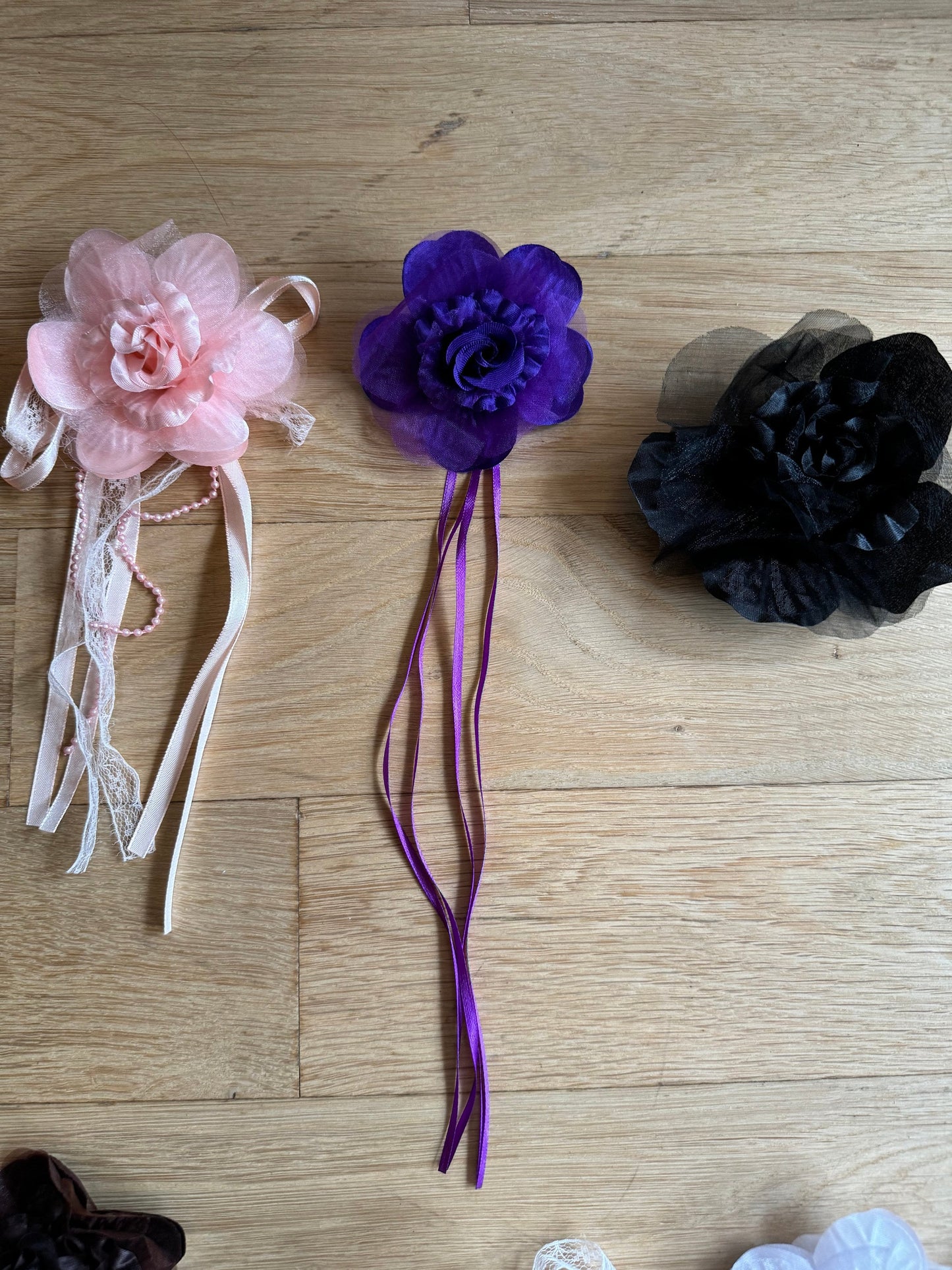 Pin-On Corsage Flower, Dress and Hat Embellishment, 10 Colours
