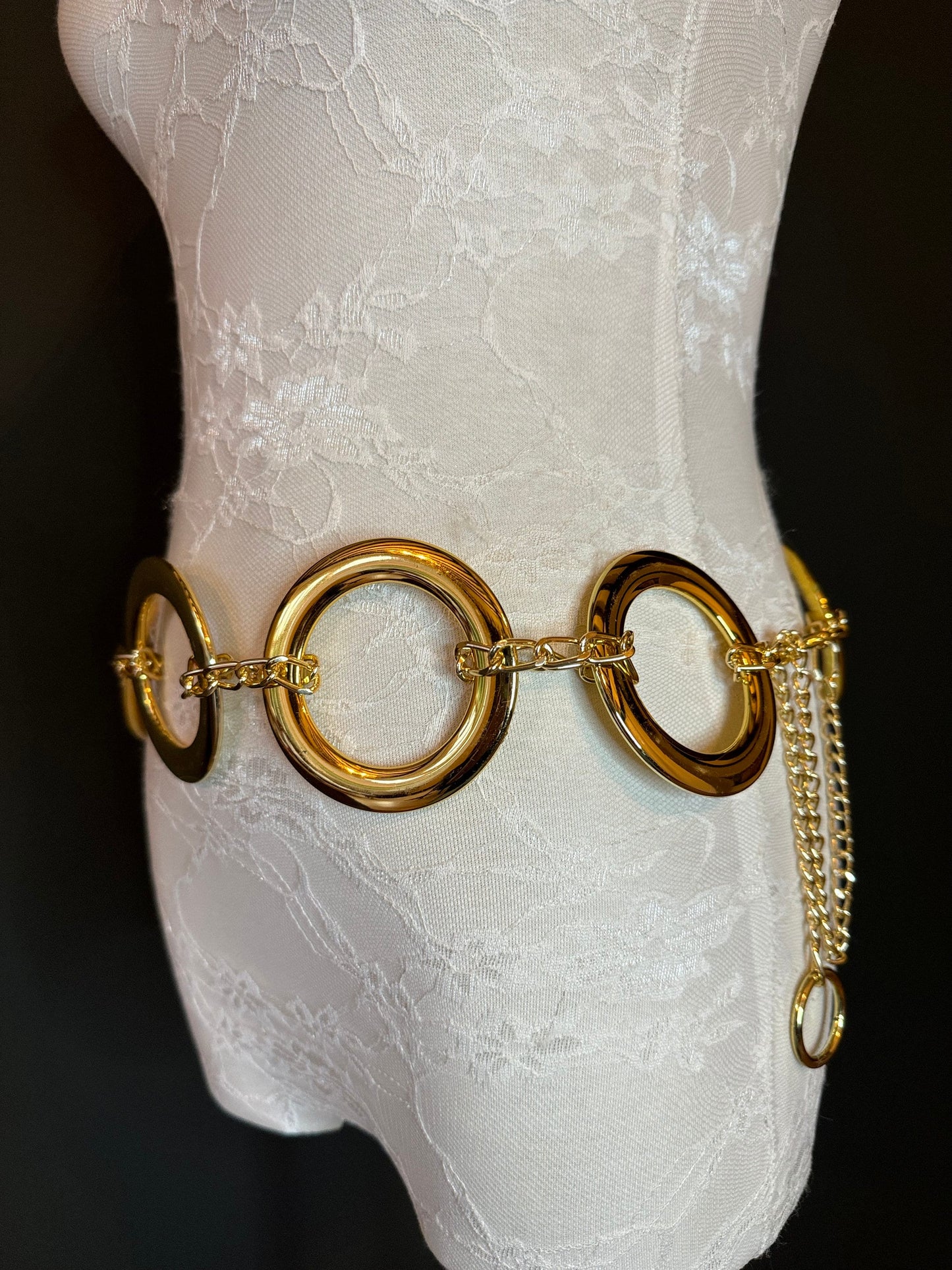 X-long Belt, Ring Belt, Gold Rings Belt, Gold, Silver, Antique Brass, Chain Belt, Fashion Belt, Rings, 8cm Rings, Teen Sizes, 18”-60” sizes