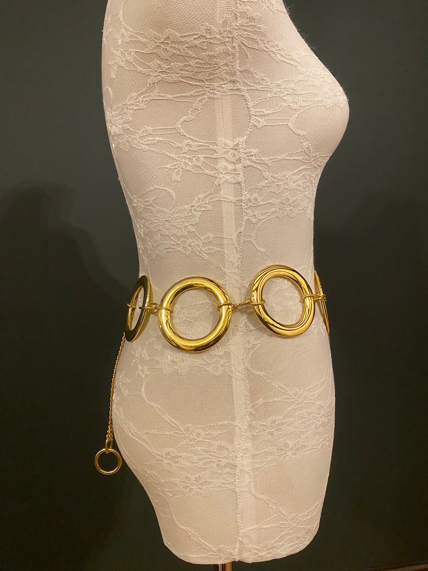 X-long Belt, Ring Belt, Gold Rings Belt, Gold, Silver, Antique Brass, Chain Belt, Fashion Belt, Rings, 8cm Rings, Teen Sizes, 18”-60” sizes