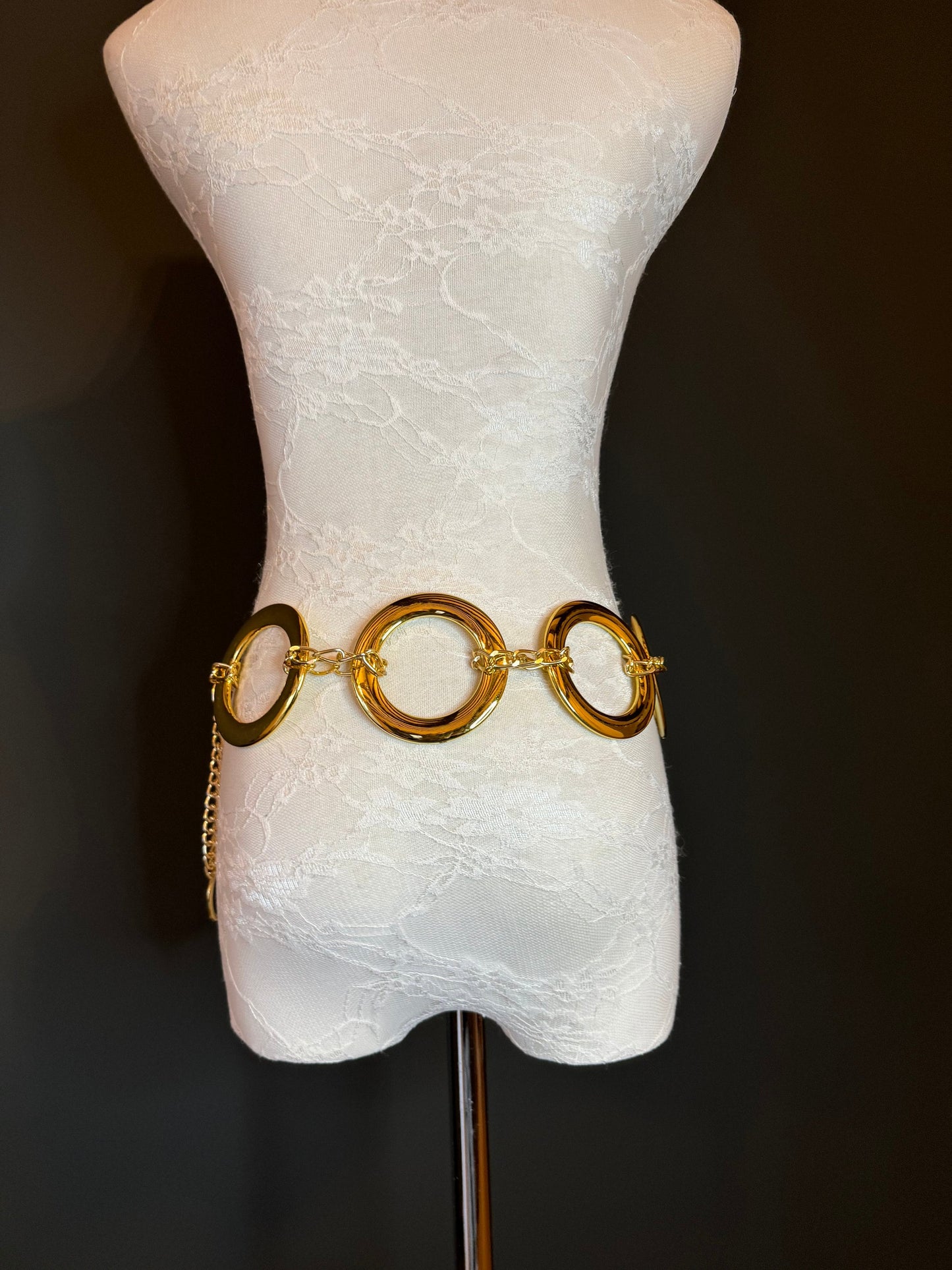X-long Belt, Ring Belt, Gold Rings Belt, Gold, Silver, Antique Brass, Chain Belt, Fashion Belt, Rings, 8cm Rings, Teen Sizes, 18”-60” sizes