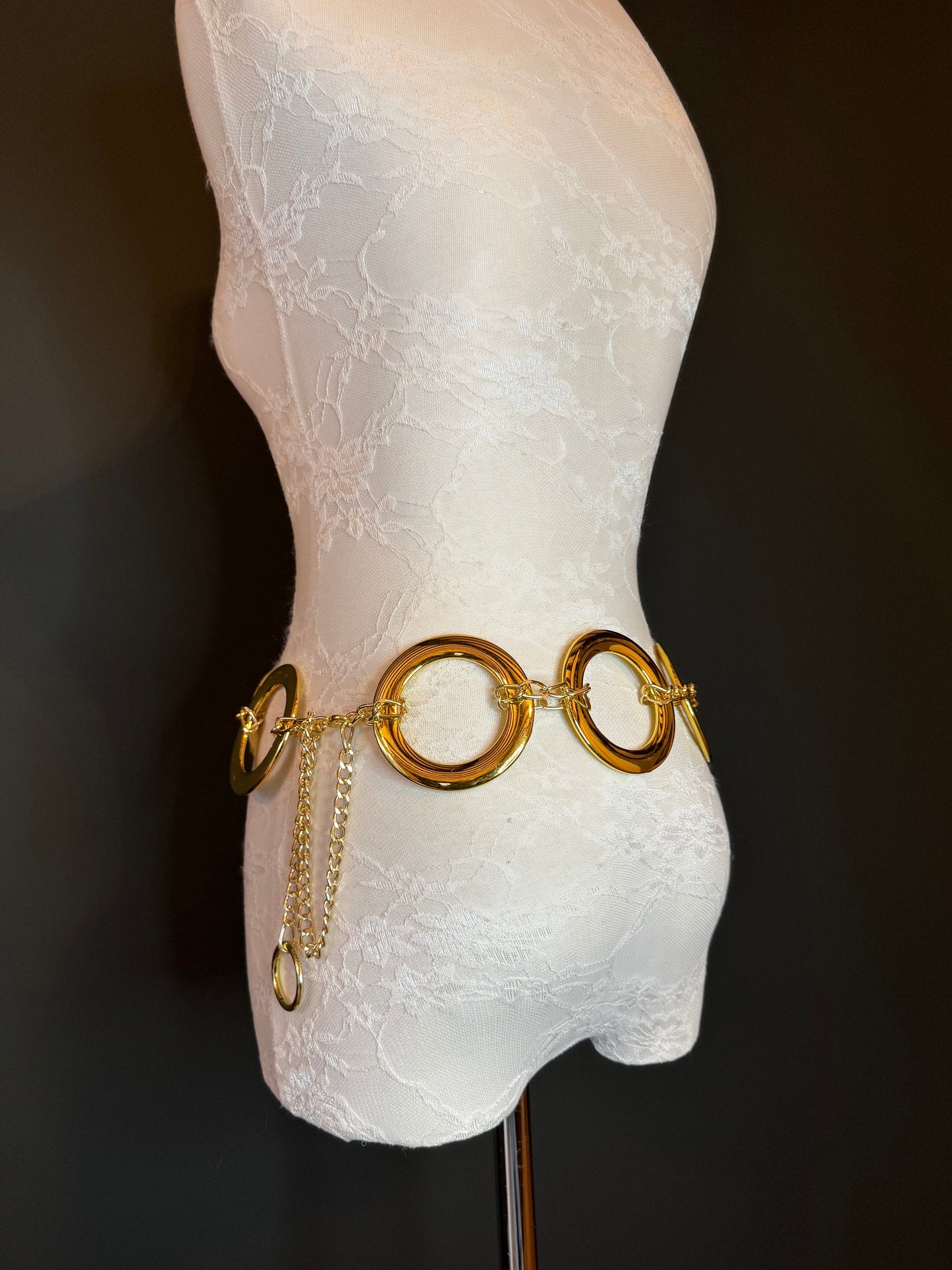 X-long Belt, Ring Belt, Gold Rings Belt, Gold, Silver, Antique Brass, Chain Belt, Fashion Belt, Rings, 8cm Rings, Teen Sizes, 18”-60” sizes