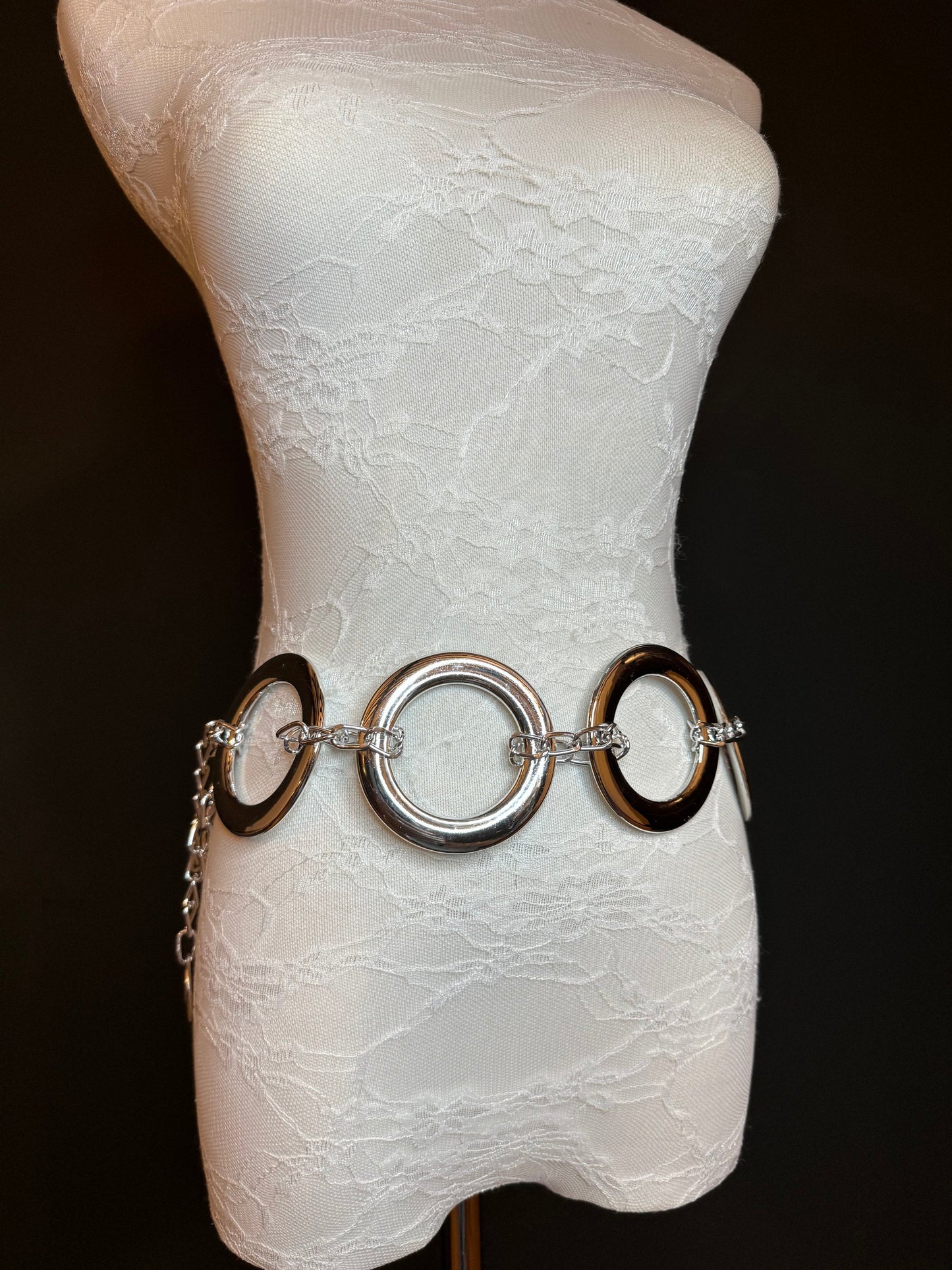X-long Belt, Ring Belt, Gold Rings Belt, Gold, Silver, Antique Brass, Chain Belt, Fashion Belt, Rings, 8cm Rings, Teen Sizes, 18”-60” sizes