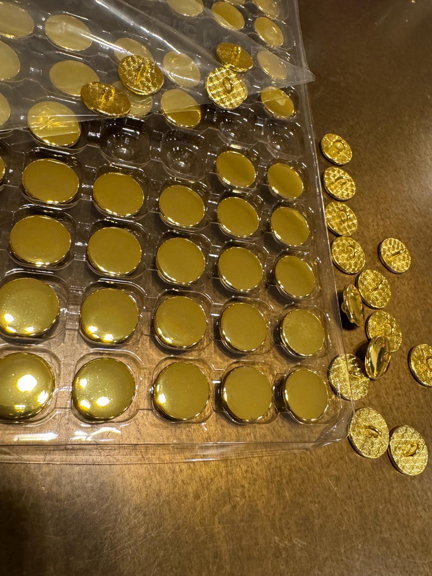 6pc, Alloy Metal Buttons, Yellow Gold, Indian Gold Colour Buttons, 15mm, 24L, High Quality Solid Buttons, Blazer, Jacket, Coat, Pocket