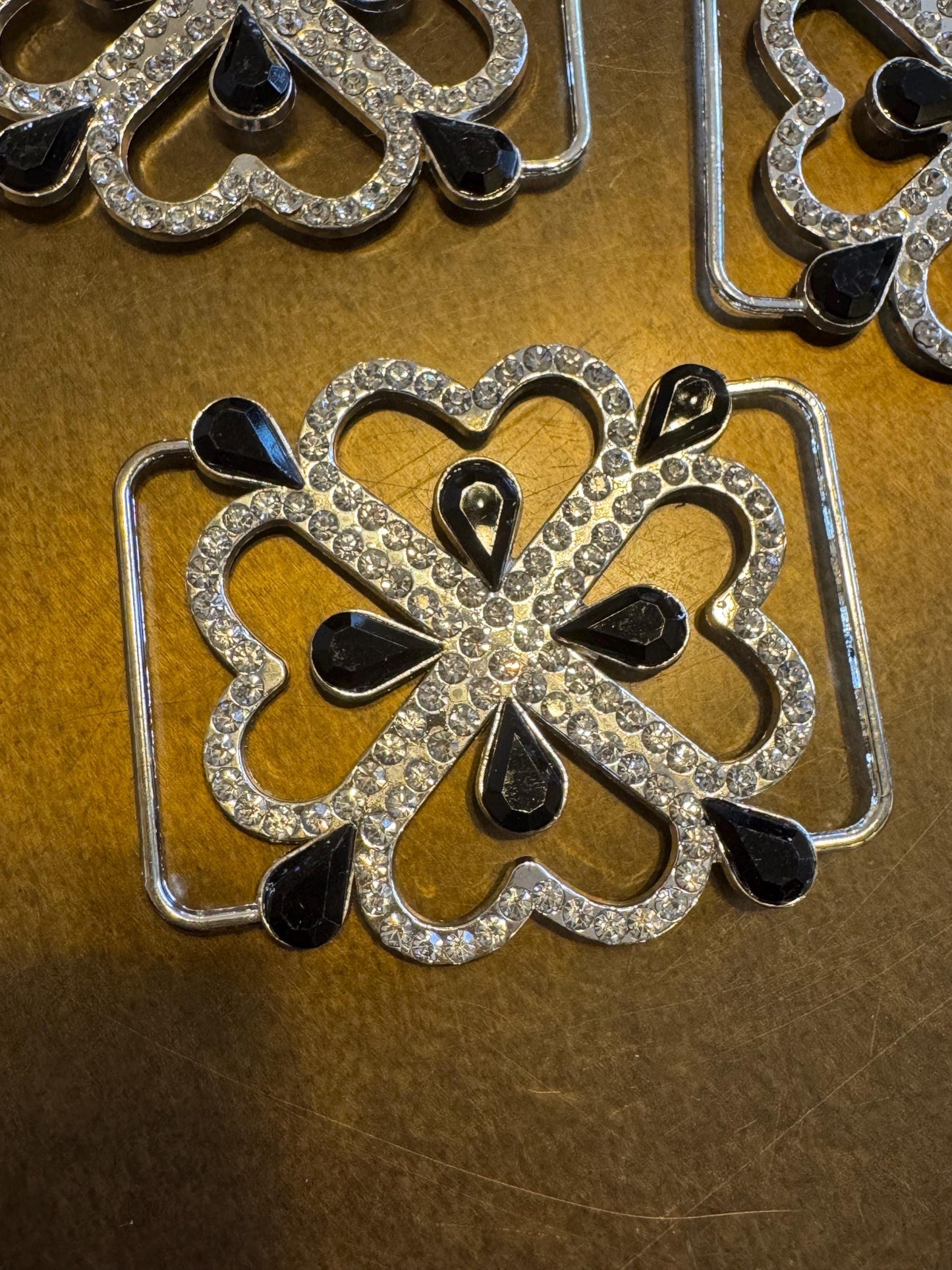 Diamanté Rhinestone Metal Buckle, Silver Diamanté Buckle, Quality Rhinestones, Bridal, Wedding, Clothing, Bags, Swmwear, 8cm x 5cm, 3” x 2”