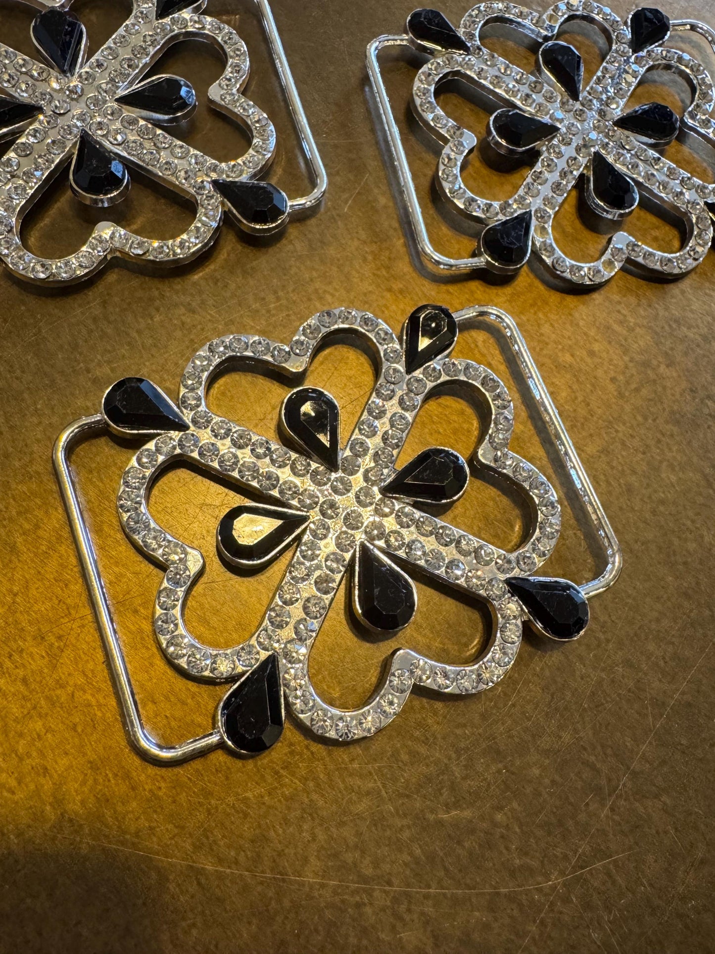 Diamanté Rhinestone Metal Buckle, Silver Diamanté Buckle, Quality Rhinestones, Bridal, Wedding, Clothing, Bags, Swmwear, 8cm x 5cm, 3” x 2”