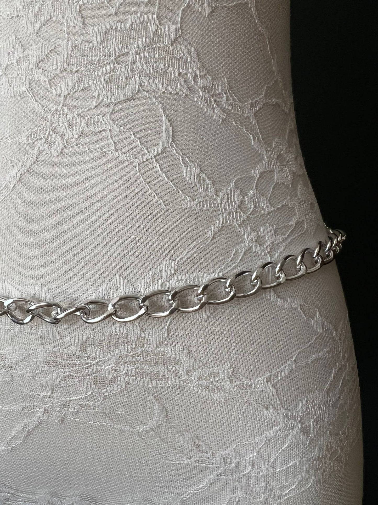X-long Chain Belt, Silver Chain Belt, Fashion Belt, Waist sizes 18”-60”, Gold, Silver, Swimwear