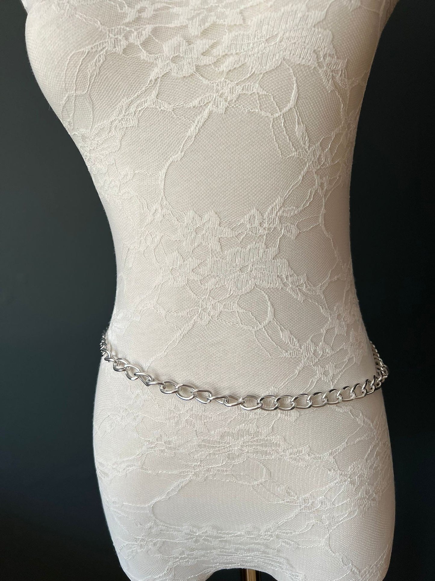 X-long Chain Belt, Silver Chain Belt, Fashion Belt, Waist sizes 18”-60”, Gold, Silver, Swimwear