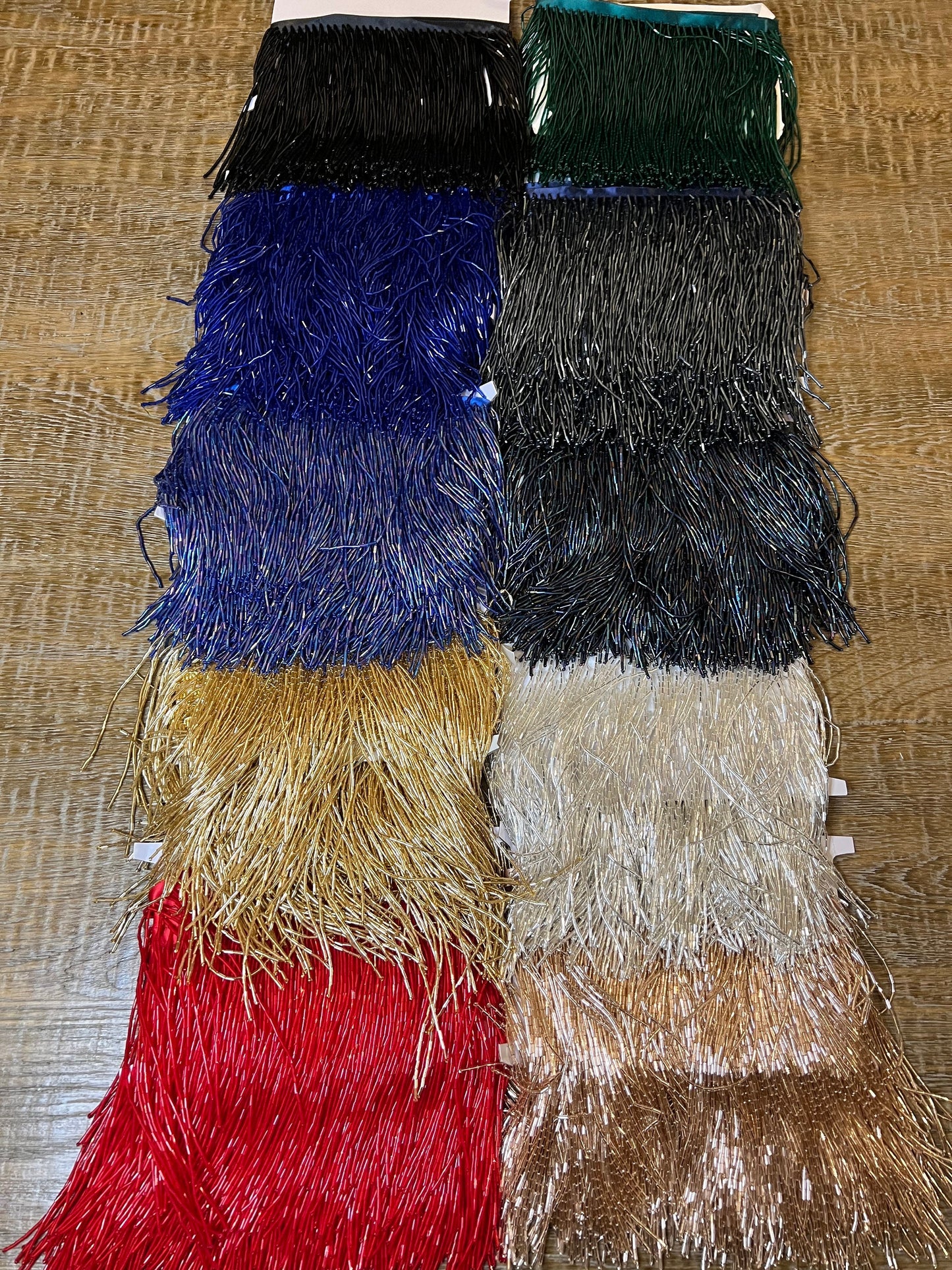 6" Glass Beaded Fringe, 10 Colour Options