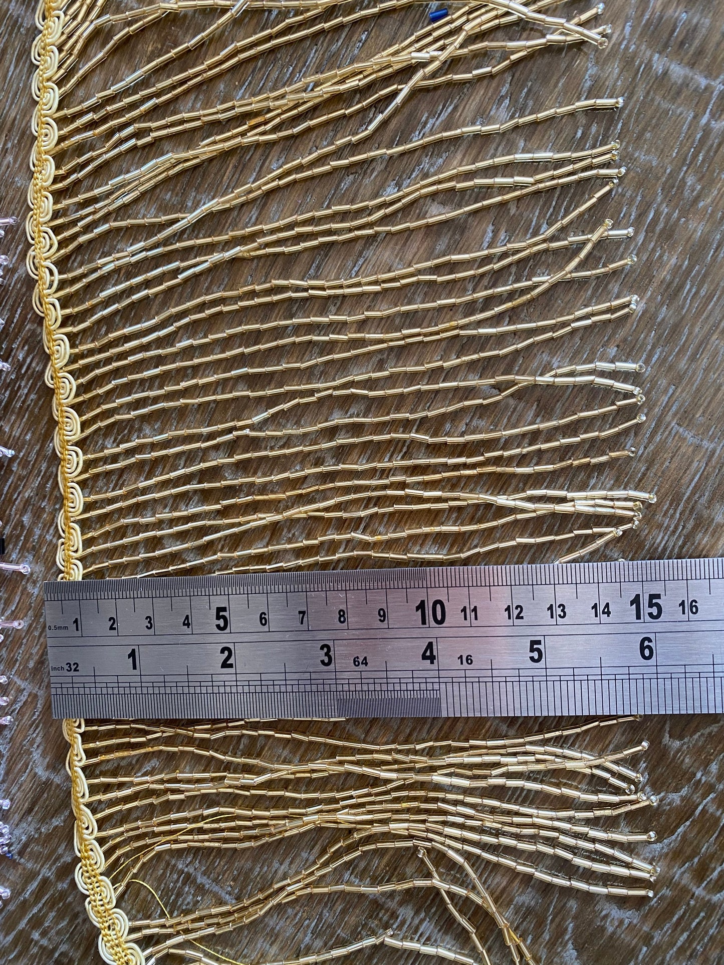 6" Glass Beaded Fringe, 10 Colour Options