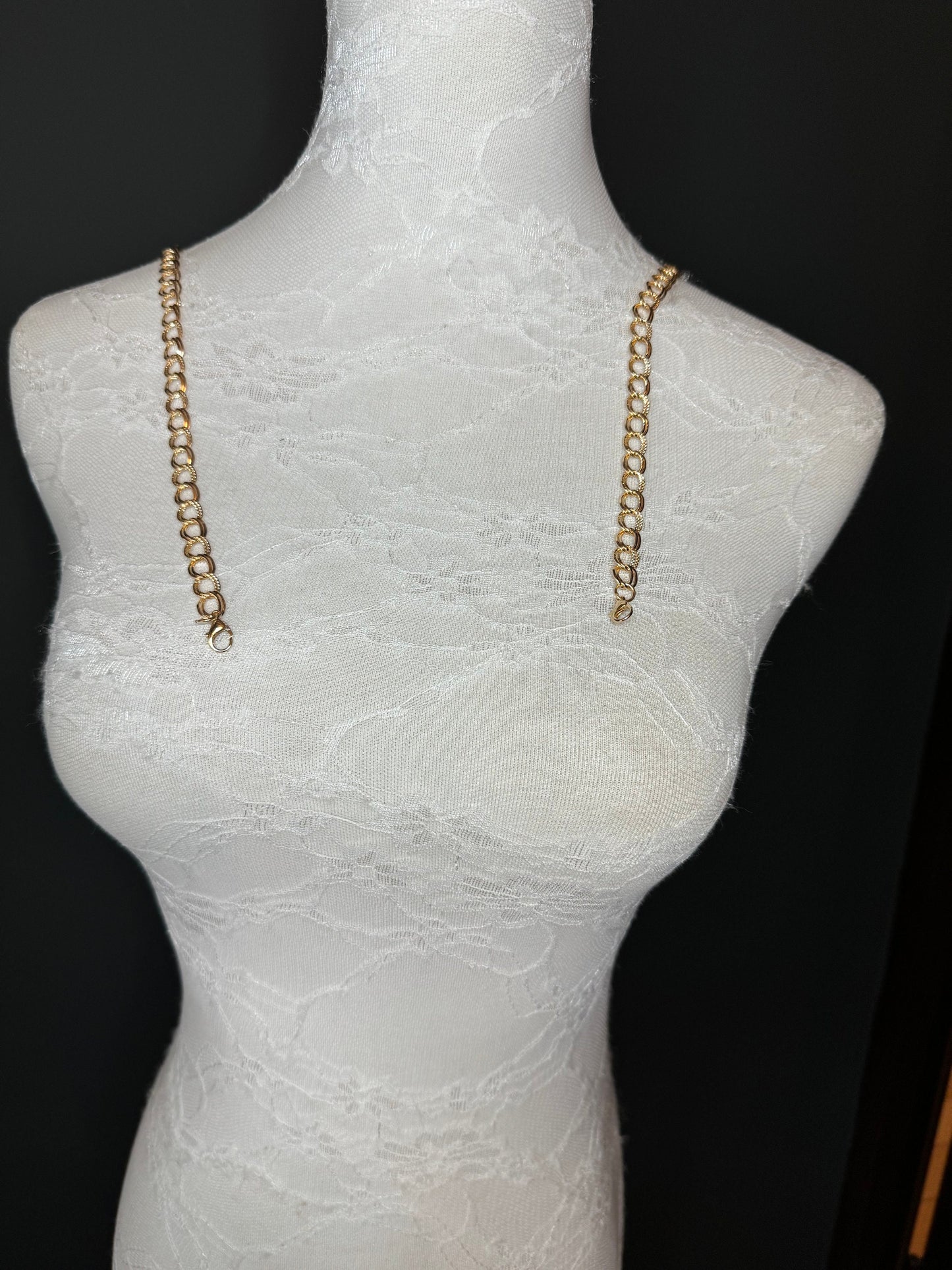 Gold Metal Double Link Chain Strap, Handmade Replacement Strap, 100+ sizes