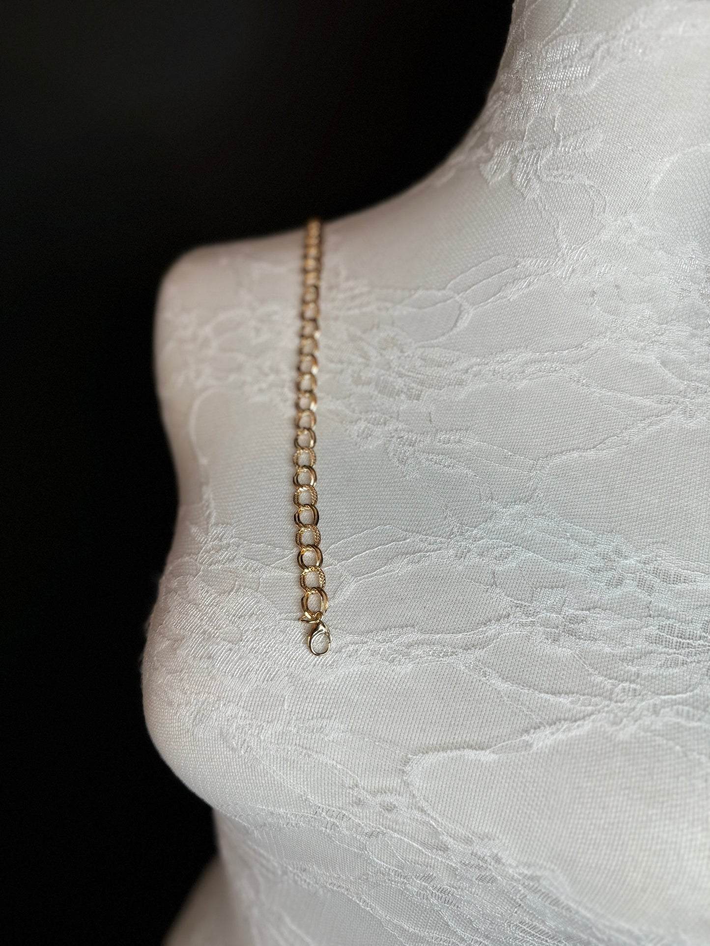Gold Metal Double Link Chain Strap, Handmade Replacement Strap, 100+ sizes