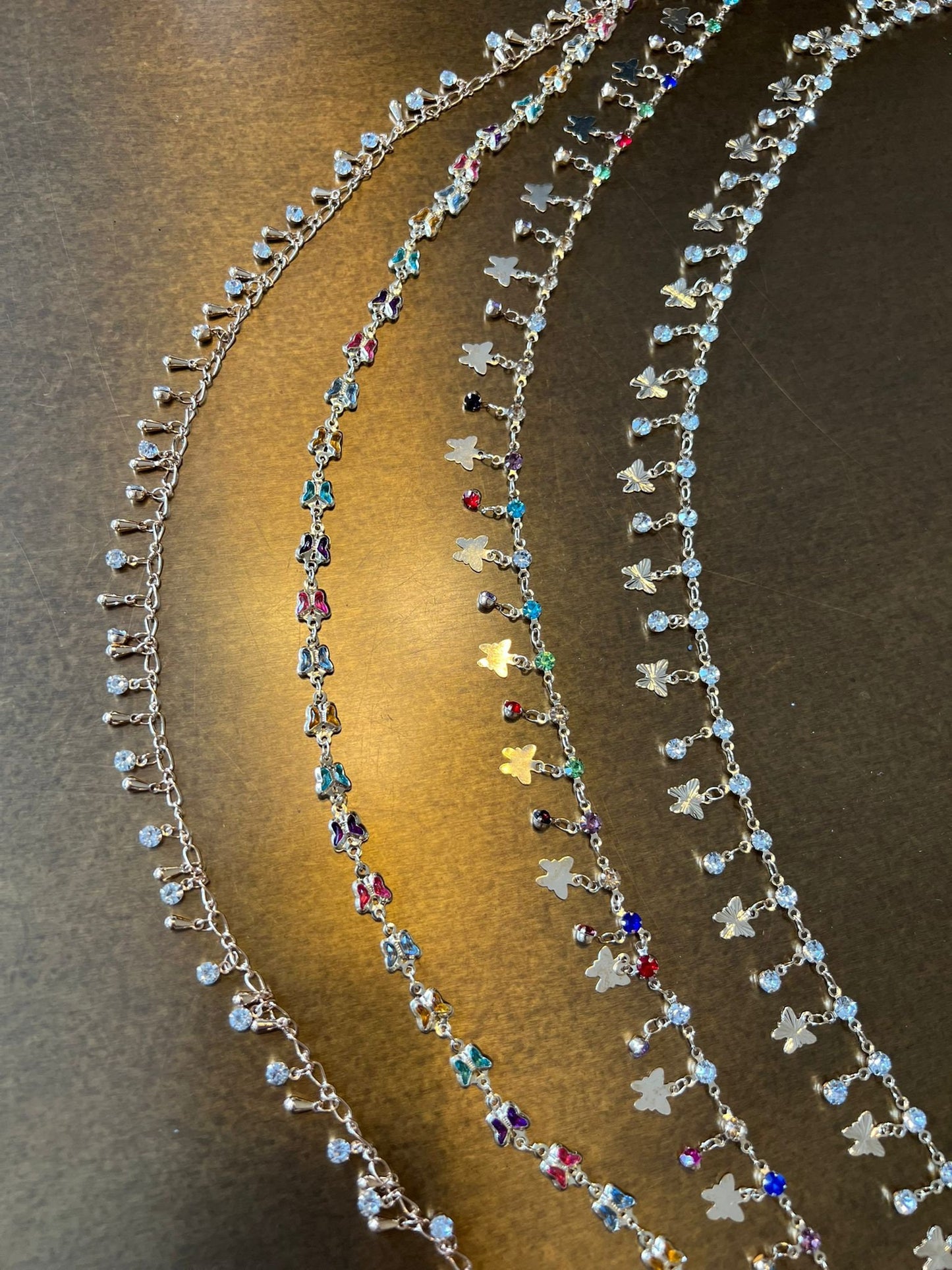 X-long Chain Belt, Fashion Belt, Swimwear, Accessory, Rhinestone, Butterfly, FAN Design