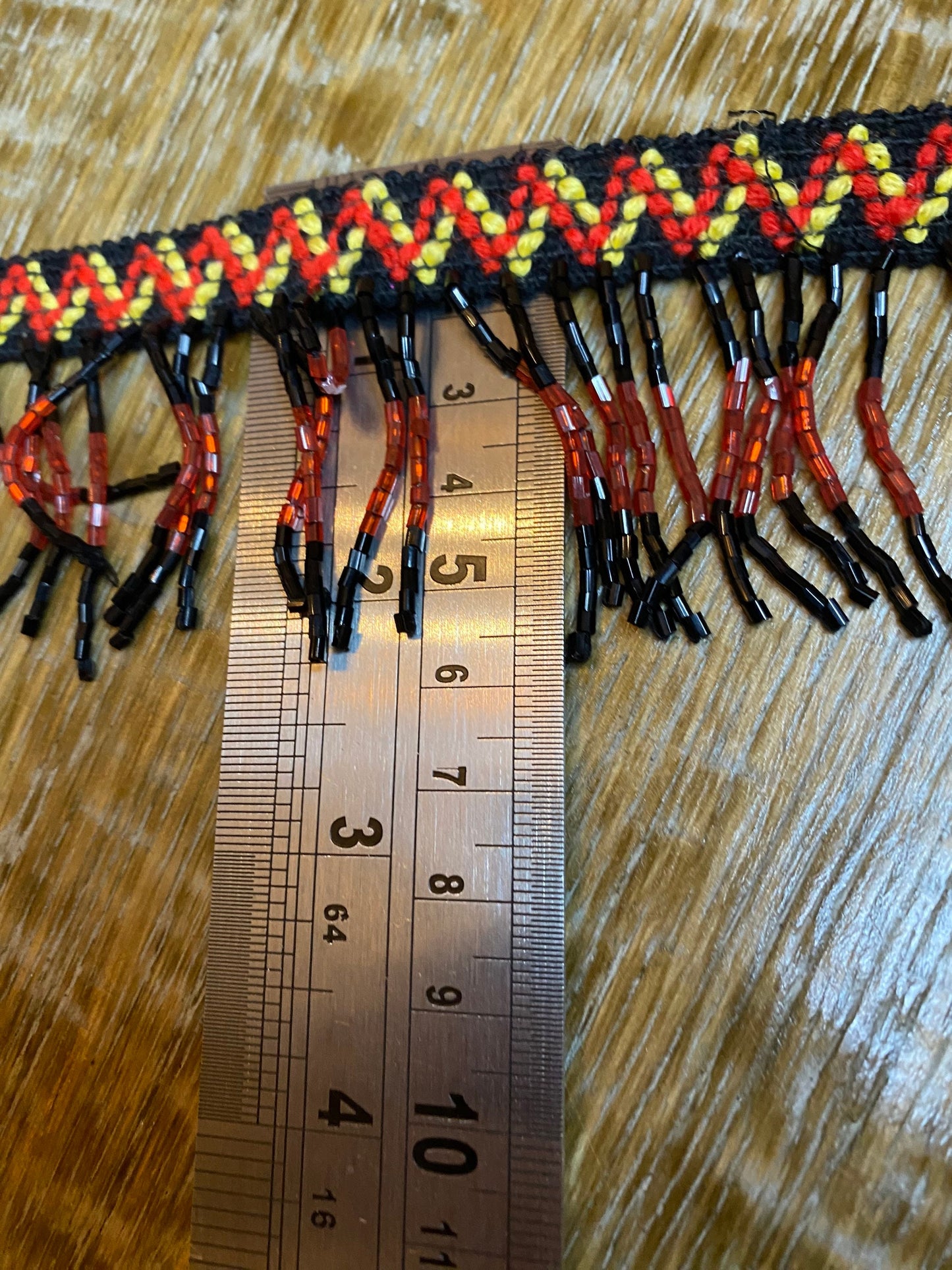 Jacquard Beaded Fringe Tape: Costume Trim, Crafts (0.5 Metre)