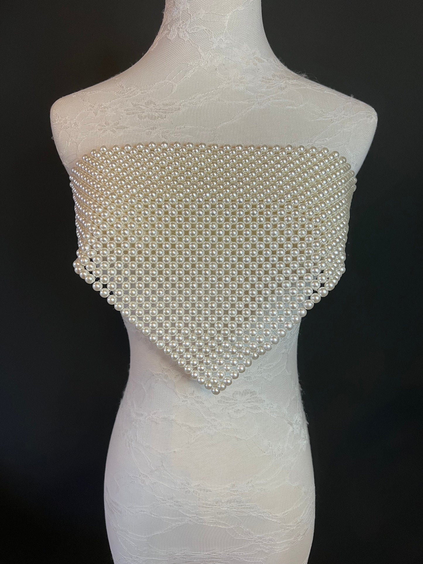 Pearl Bandeau Top, Cream Pearls, Fashionable Top, Fan Apparel Collection
