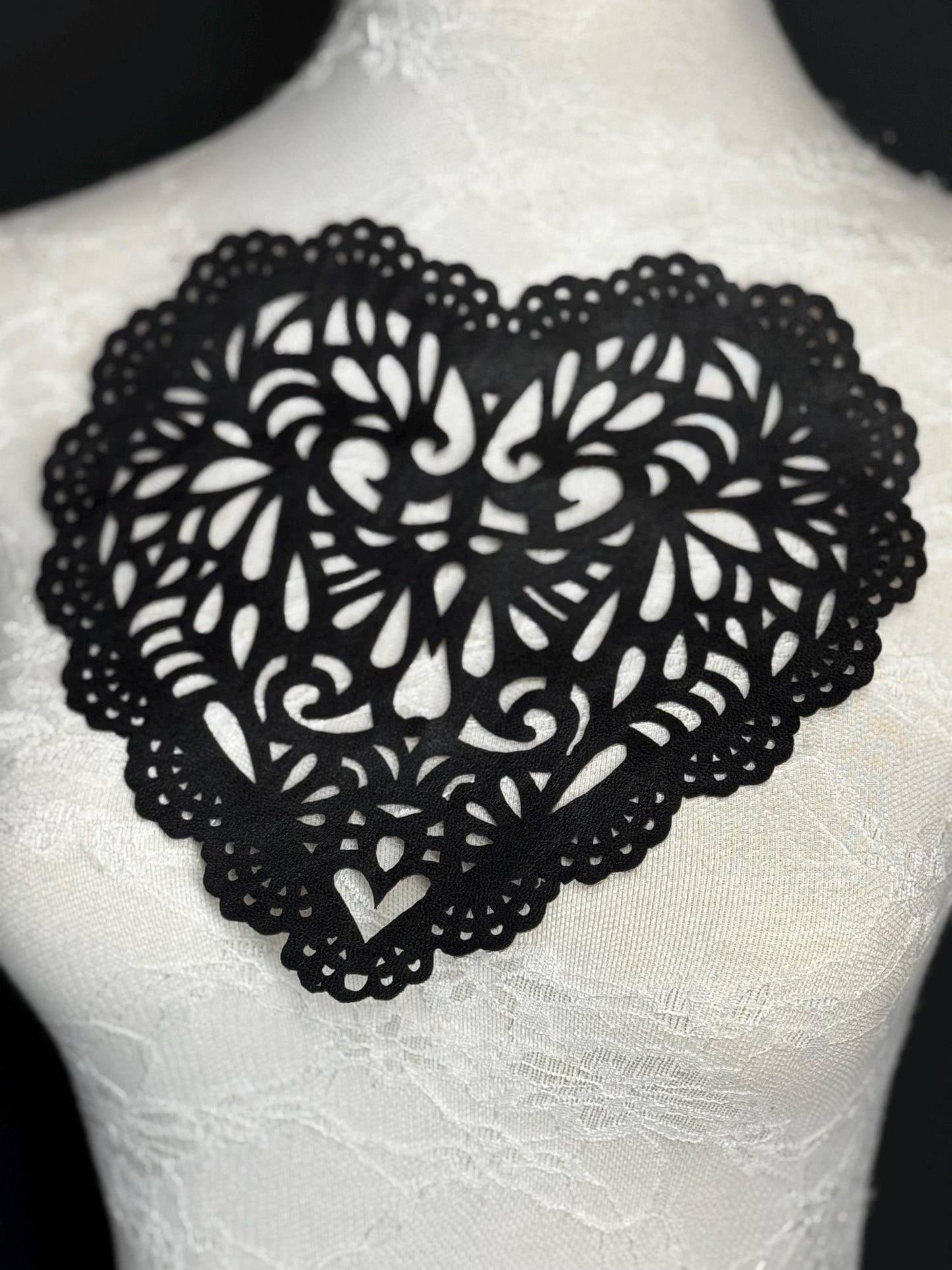 Heart, Vegan Faux Leather Heart, Festival, Dresses, Clothing, Dress, Hat, FAN Design, Handmade in UK, Black