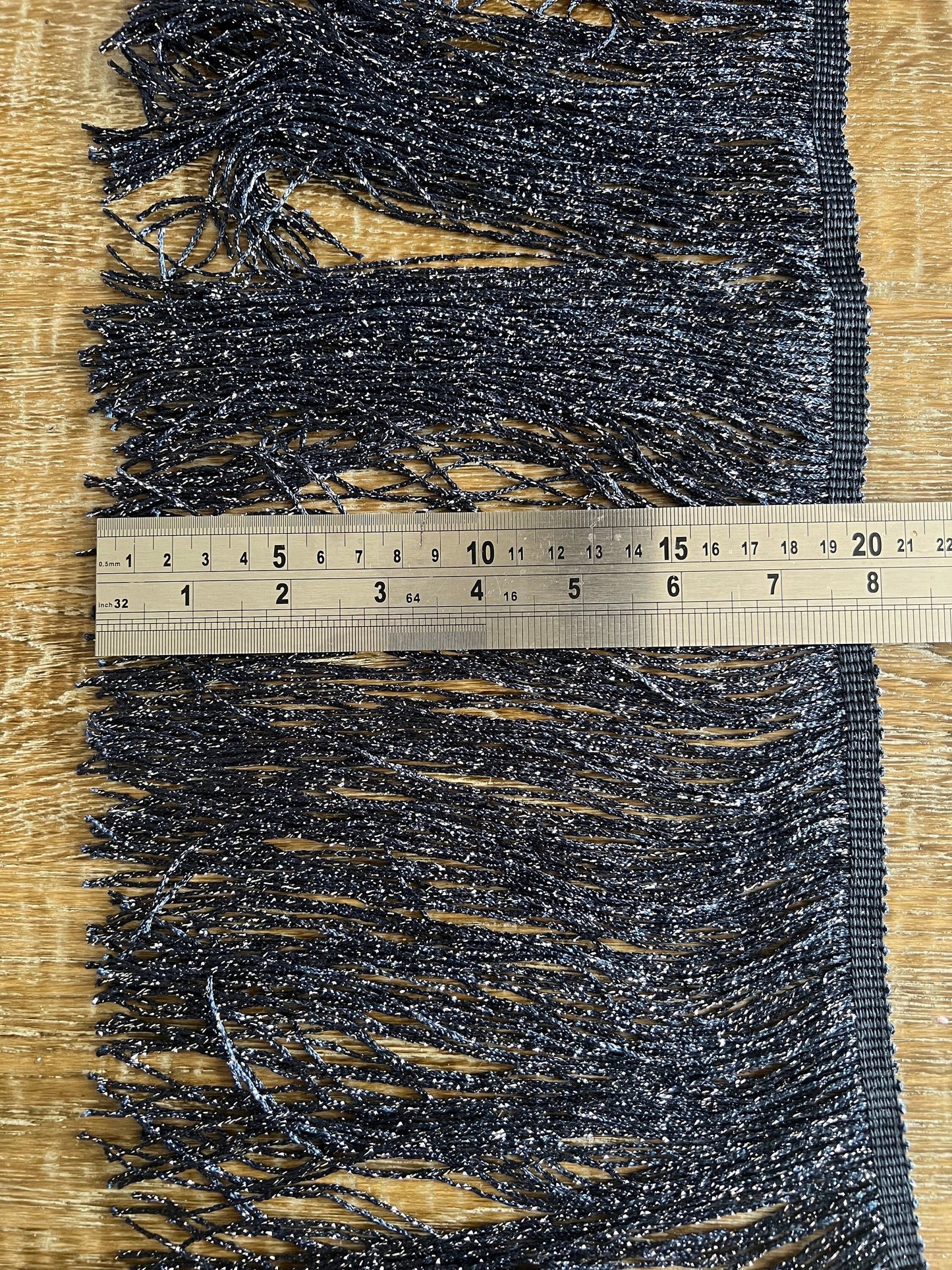 Lurex Fringe, 8” Wide, Fringe trimming, 20cm Wide Fringe, Purple, Pink, Black, Navy