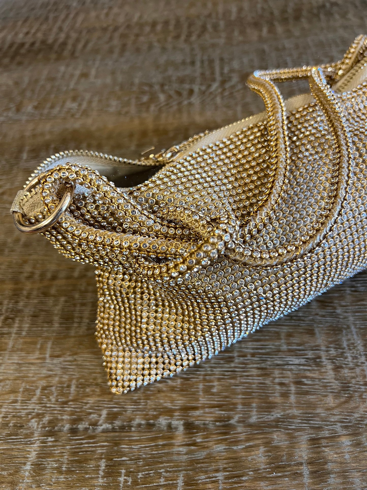 Rhinestone Mesh Party Bag, Sparkly Evening Clutch