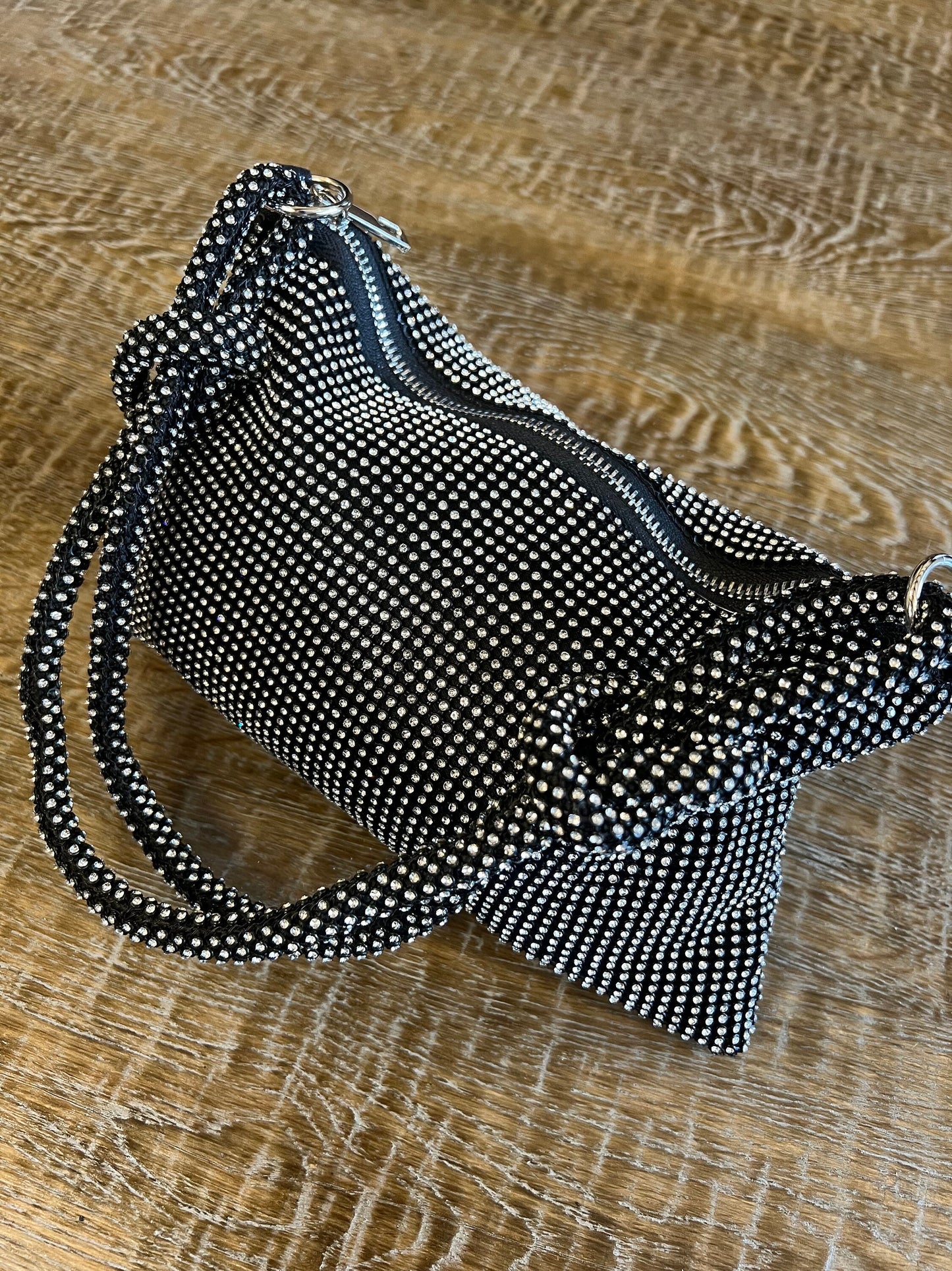 Rhinestone Mesh Party Bag, Sparkly Evening Clutch