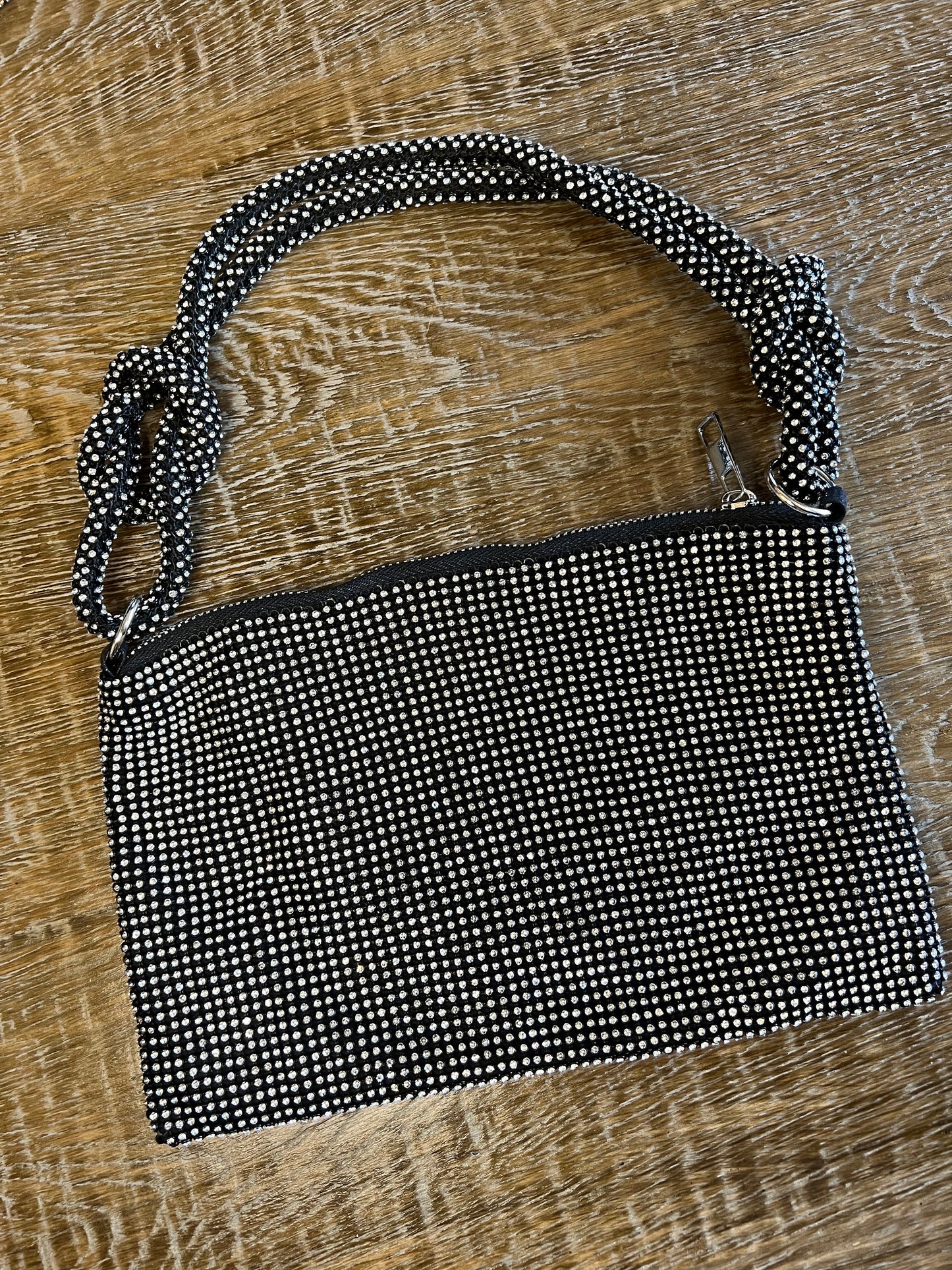 Rhinestone Mesh Party Bag, Sparkly Evening Clutch