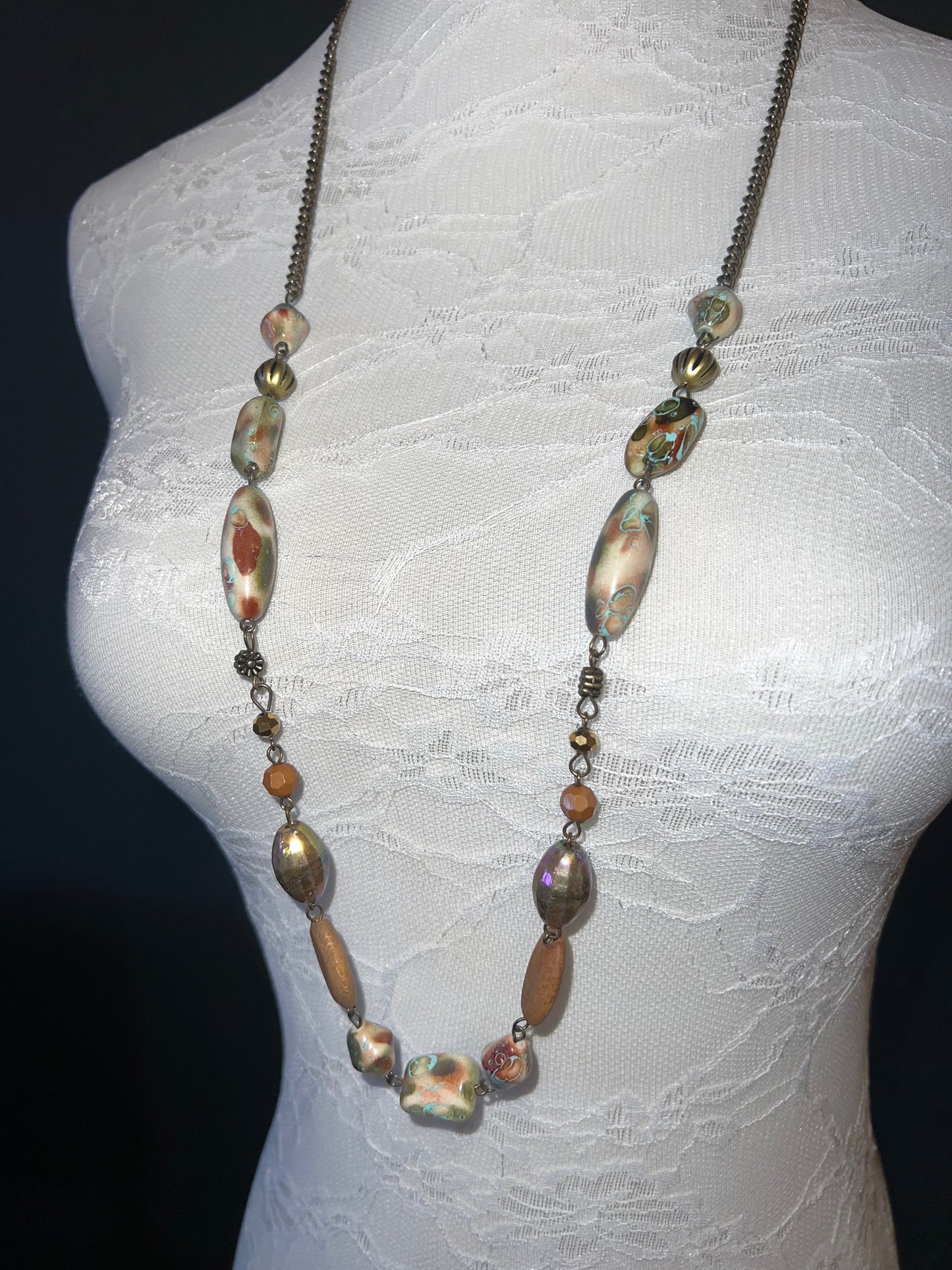 Warm Tones Beaded Necklace