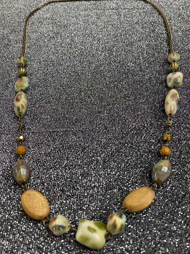 Warm Tones Beaded Necklace