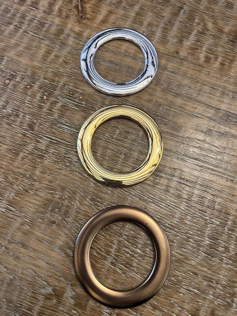 75mm Metallic Flat Rings