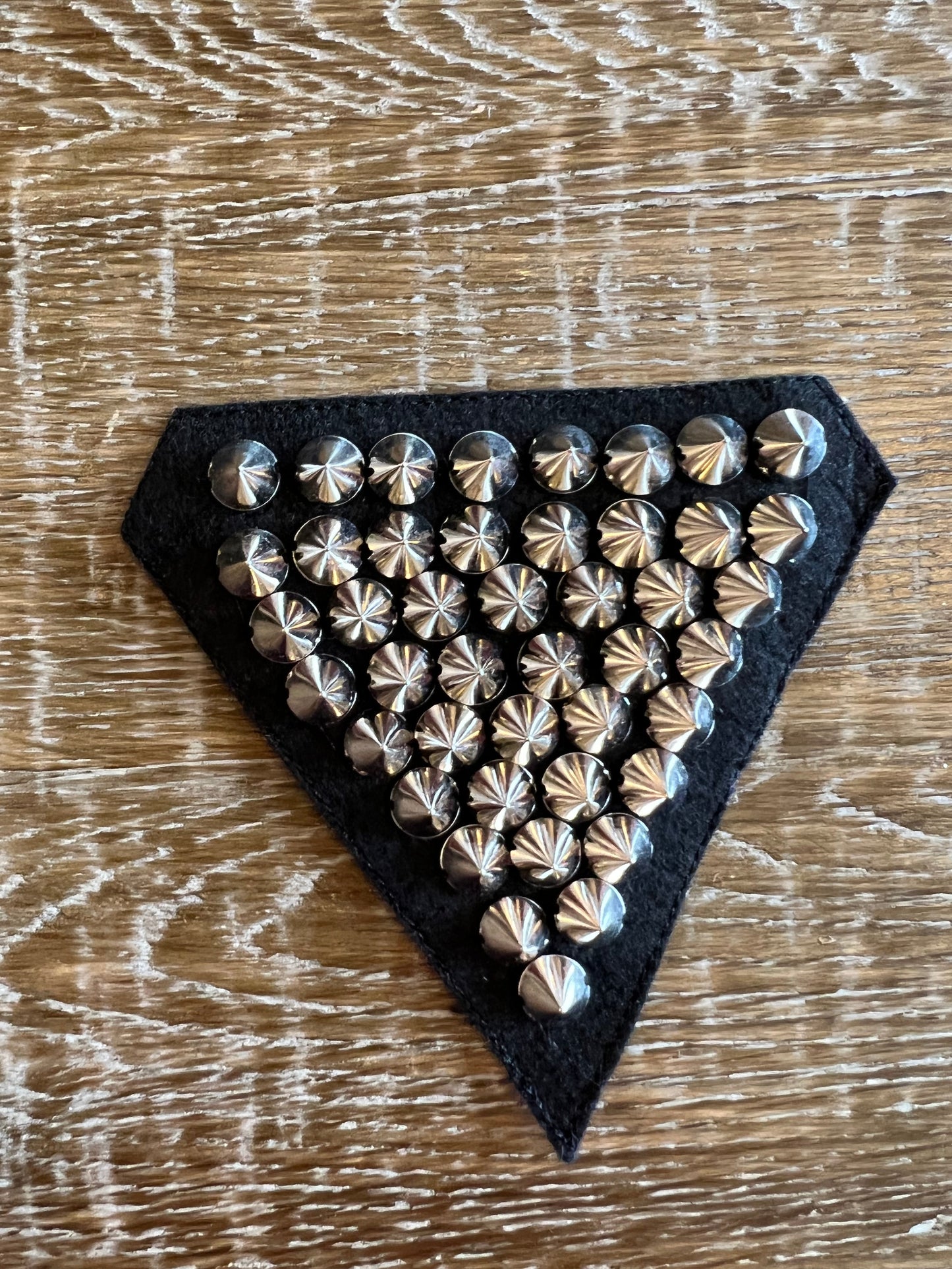 Studded Shoulder Patches - Gold curved Silver angled