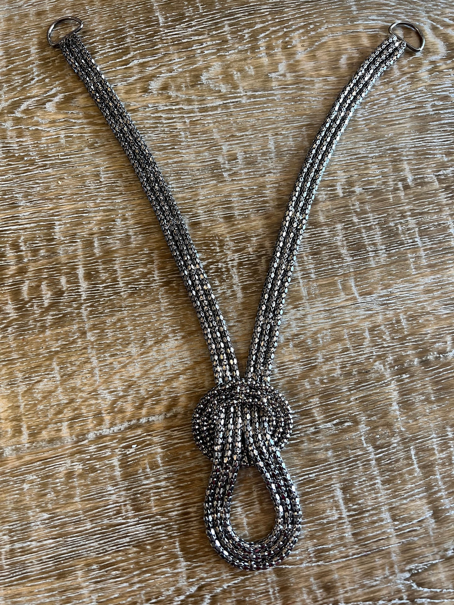 Gunmetal Chainmail Neck Trim