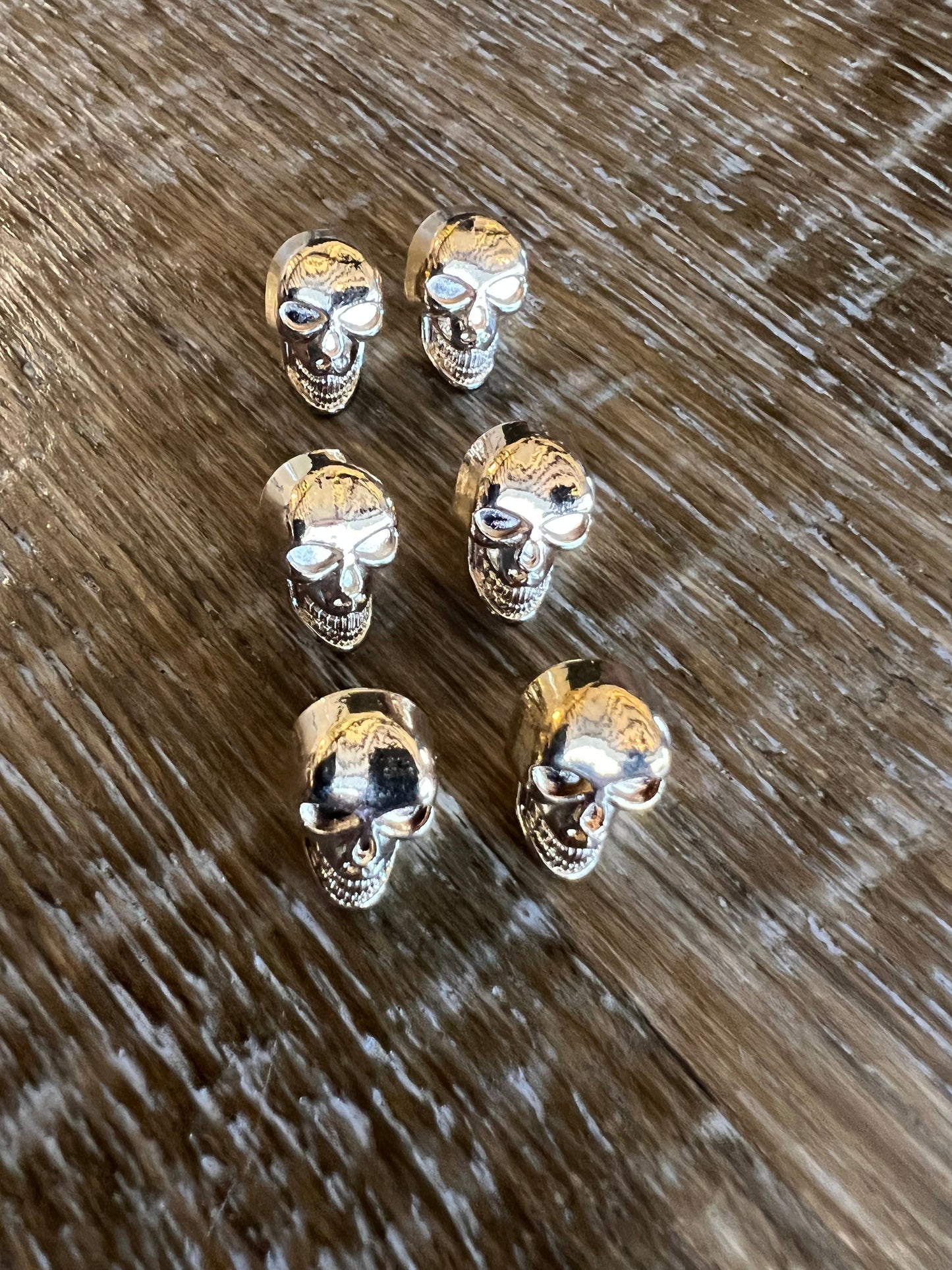 Gold Skull Metal Button