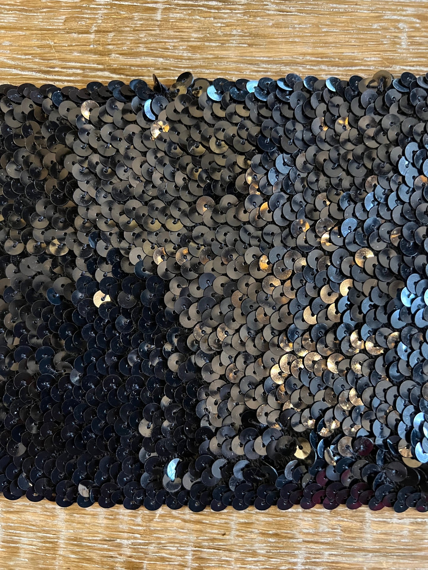 14cm Black Sequin Elastic