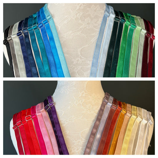 10mm Adjustable Bra Straps 44 Colour Options