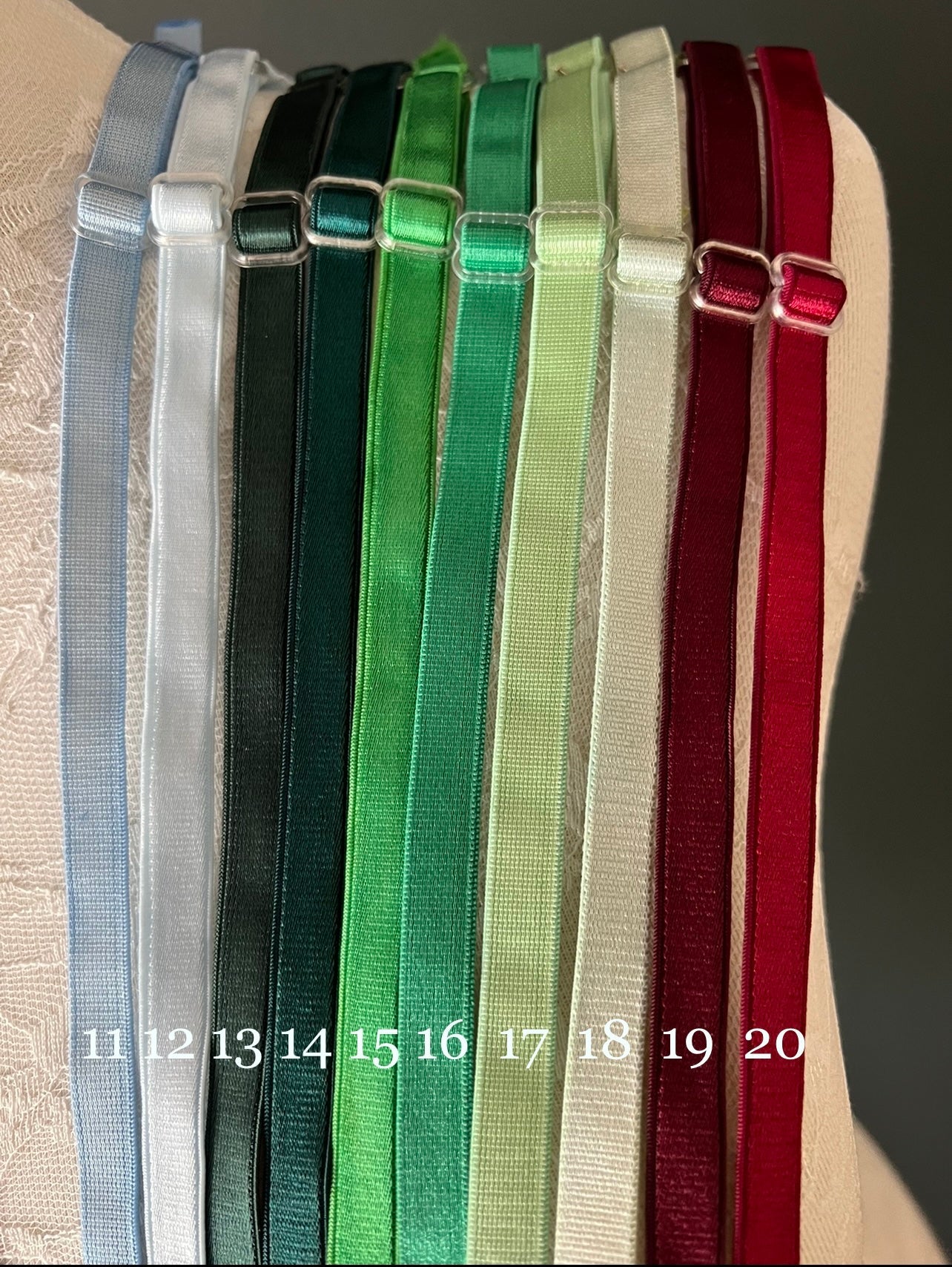 10mm Adjustable Bra Straps 44 Colour Options