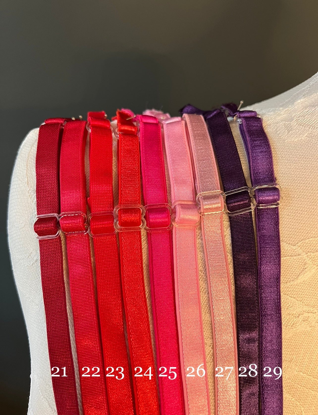 10mm Adjustable Bra Straps 44 Colour Options