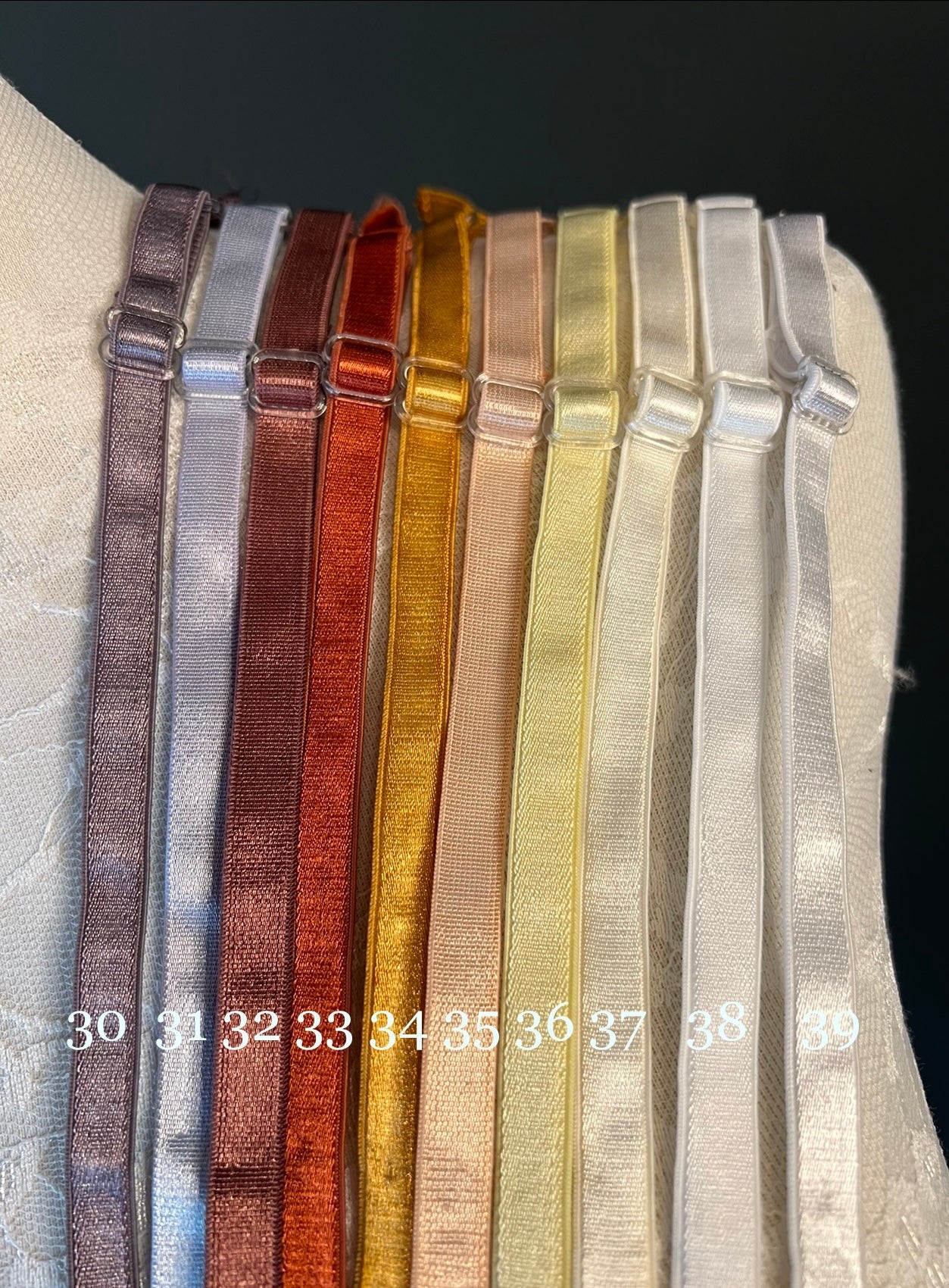 10mm Adjustable Bra Straps 44 Colour Options