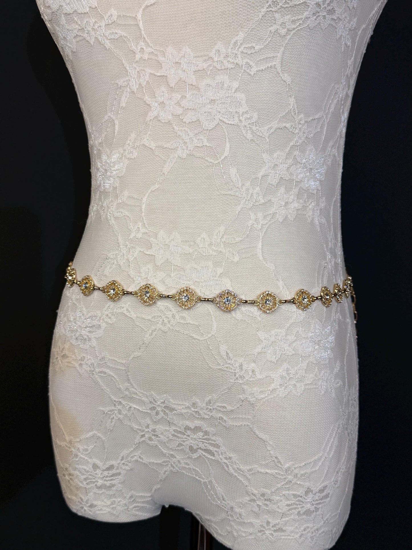 Jewel Belt, Silver Rhinestone Ring Belt, Teen Sizes, Size 18”-60”, Fan Design, Fan Collection, Gift, Fashion Accessory, Bridal, Gold,Silver
