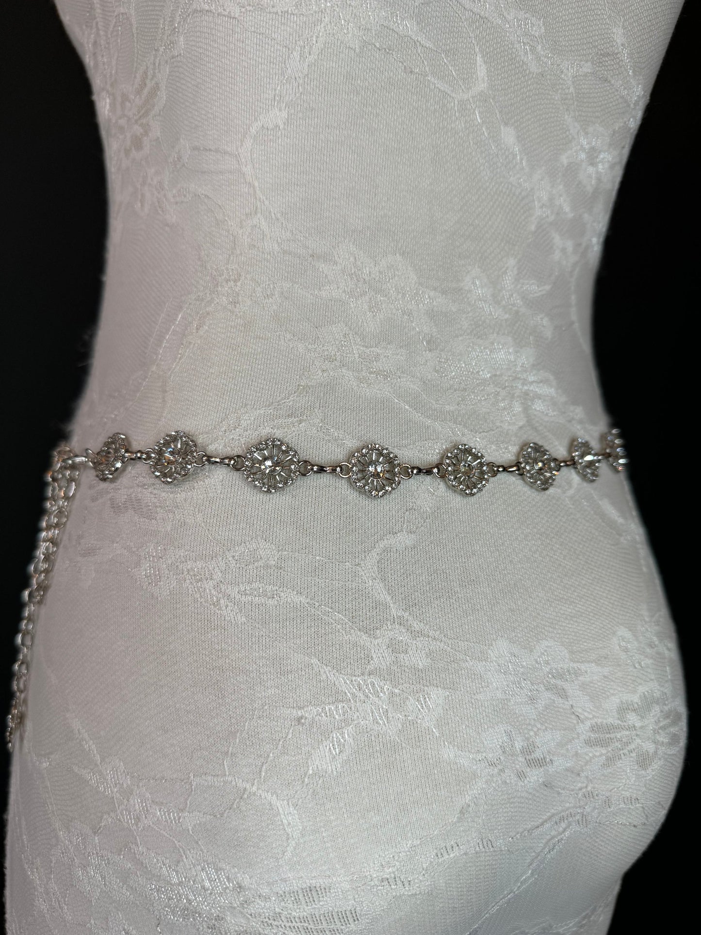 Jewel Belt, Silver Rhinestone Ring Belt, Teen Sizes, Size 18”-60”, Fan Design, Fan Collection, Gift, Fashion Accessory, Bridal, Gold,Silver