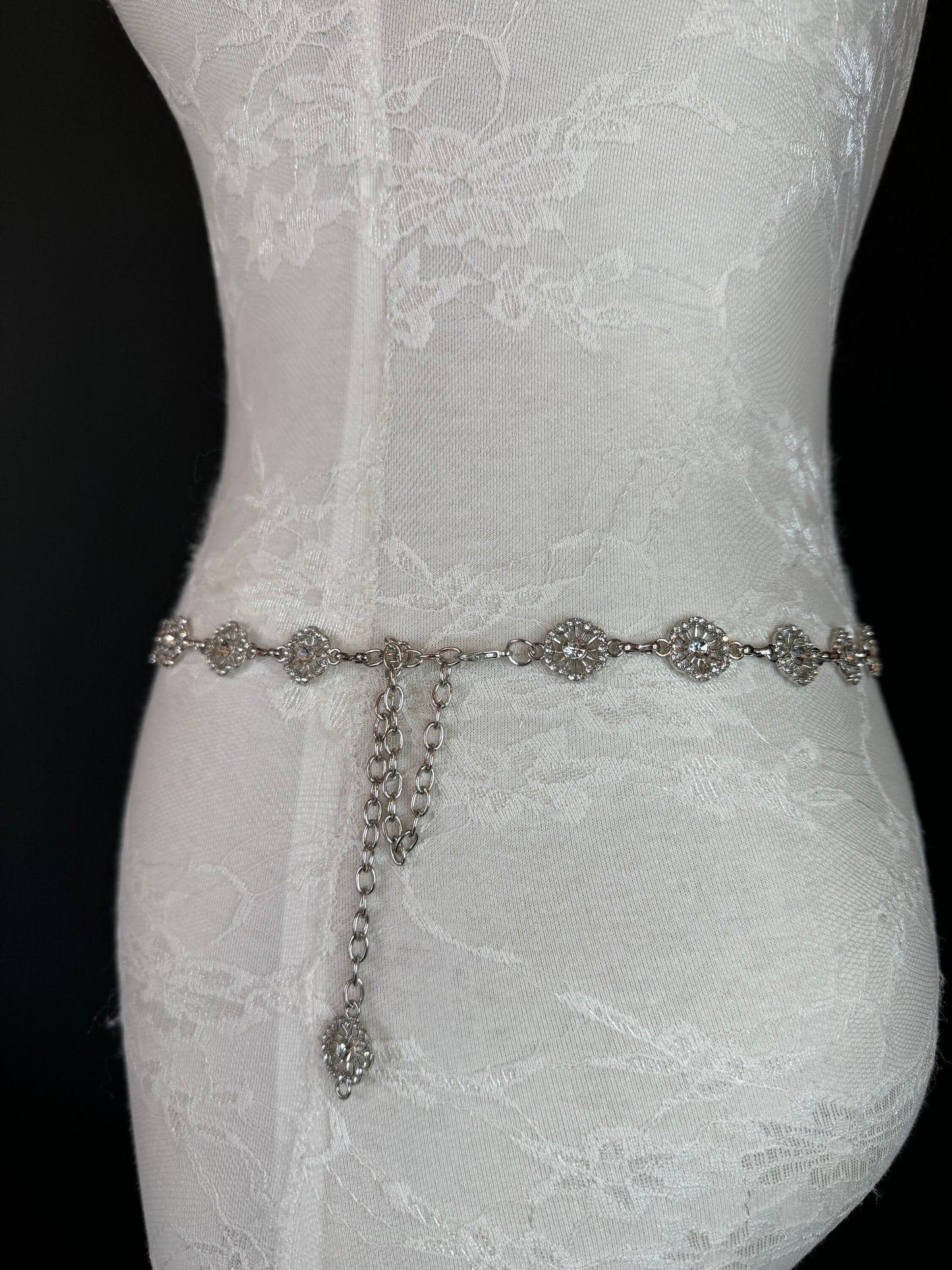 Jewel Belt, Silver Rhinestone Ring Belt, Teen Sizes, Size 18”-60”, Fan Design, Fan Collection, Gift, Fashion Accessory, Bridal, Gold,Silver