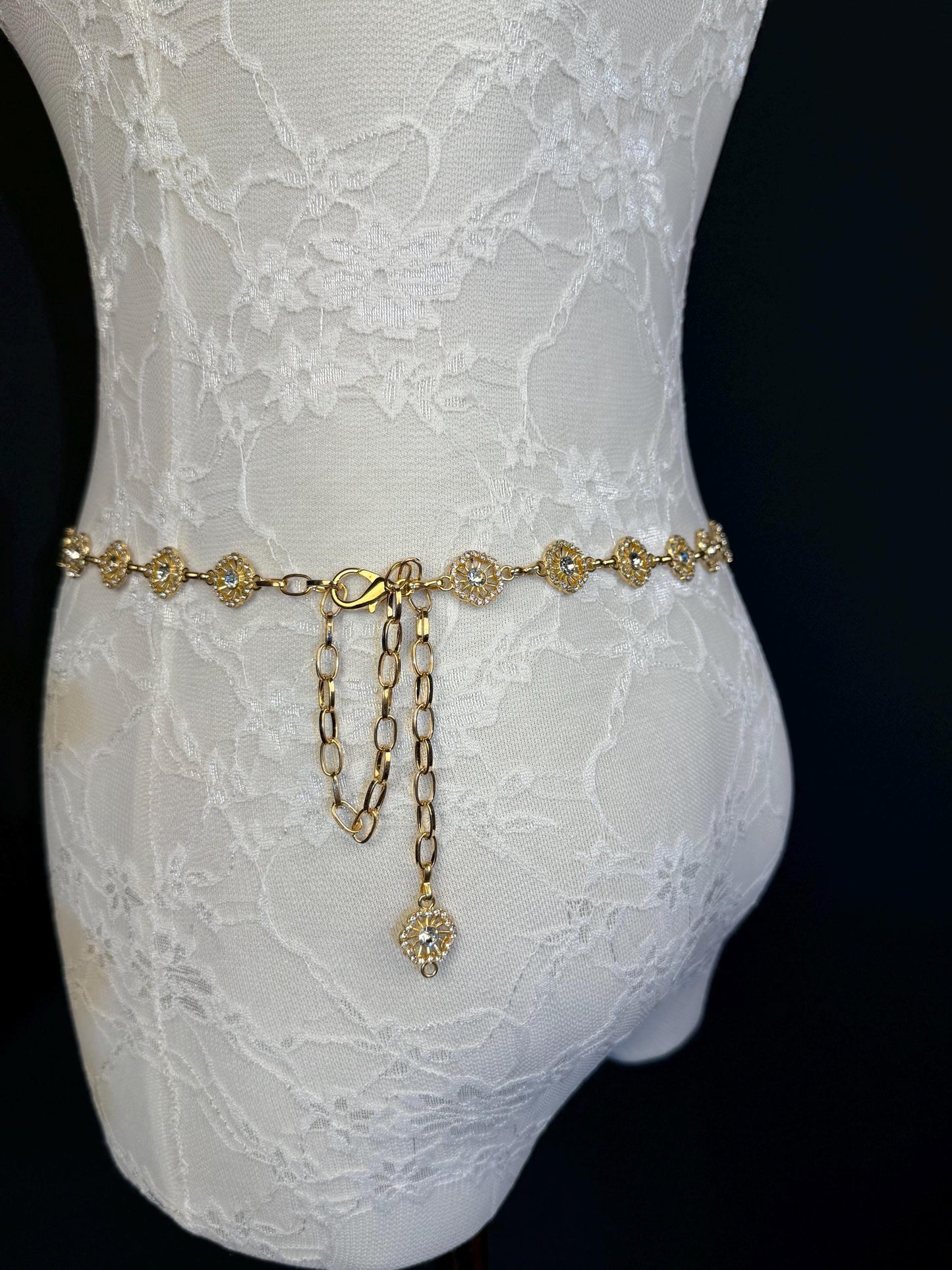 Jewel Belt, Silver Rhinestone Ring Belt, Teen Sizes, Size 18”-60”, Fan Design, Fan Collection, Gift, Fashion Accessory, Bridal, Gold,Silver