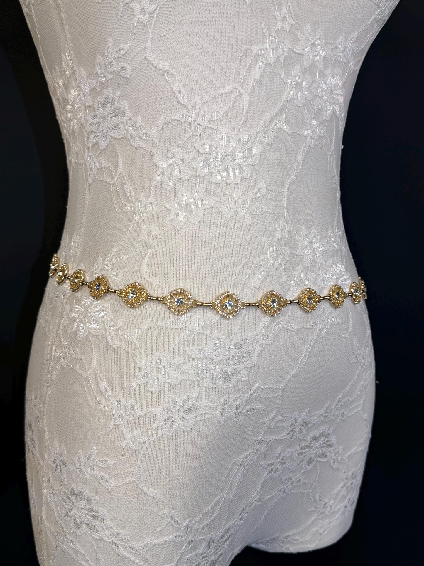 Jewel Belt, Silver Rhinestone Ring Belt, Teen Sizes, Size 18”-60”, Fan Design, Fan Collection, Gift, Fashion Accessory, Bridal, Gold,Silver